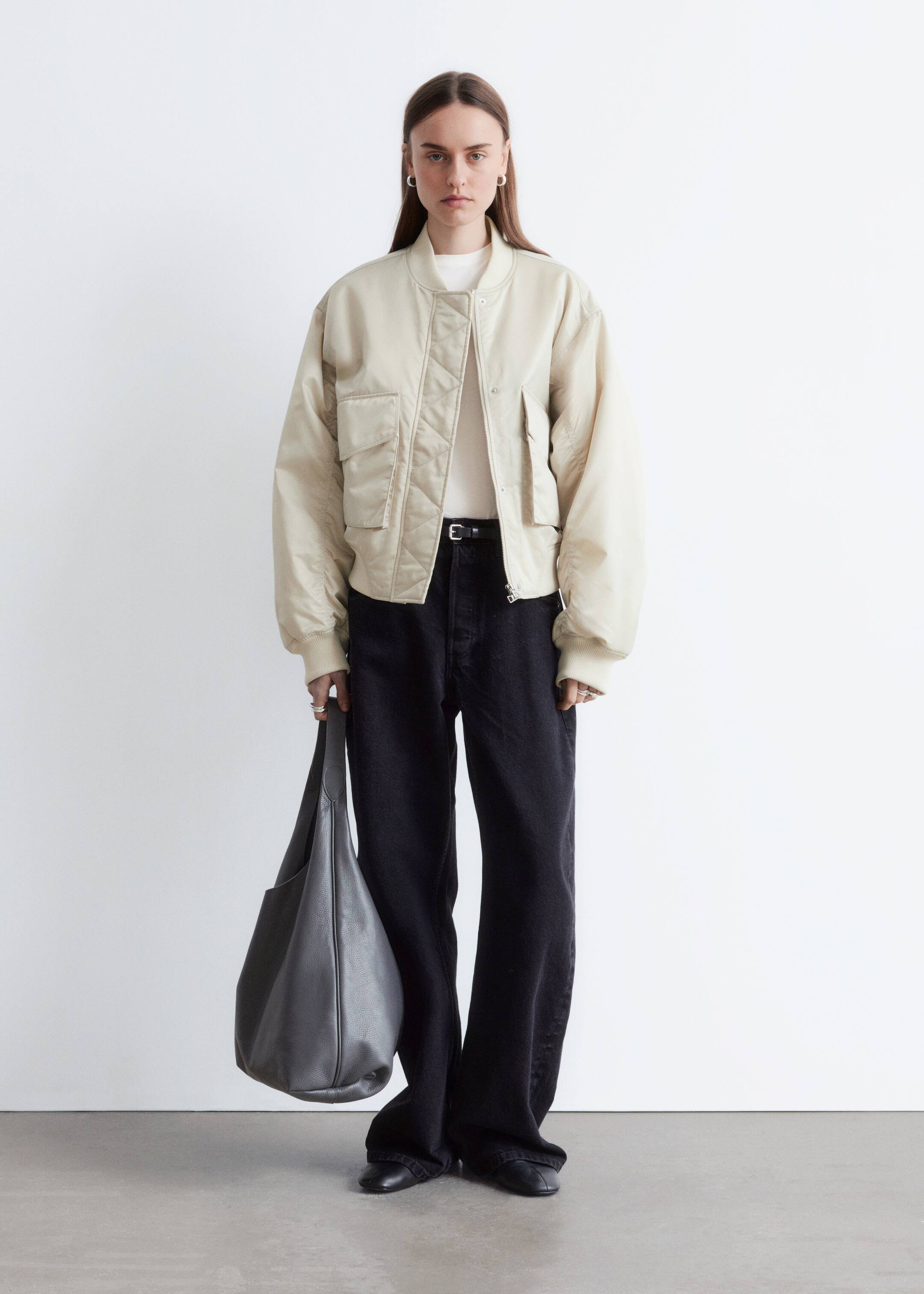 Agrandir l'image: Padded Bomber Jacket - Beige - FEMME | H&M FR 4