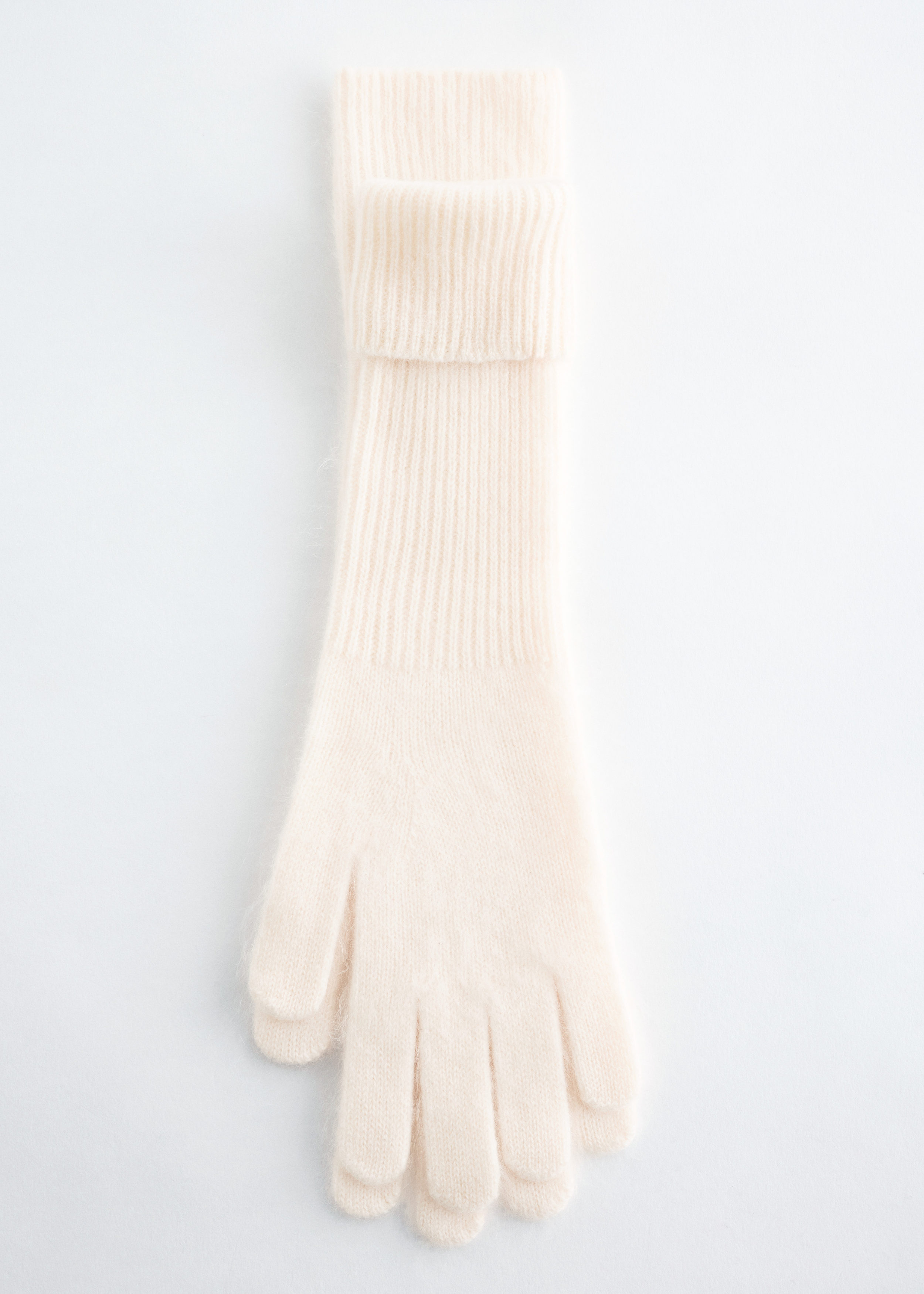 Knitted Brushed Cashmere Gloves - Cream - & Other Stories US