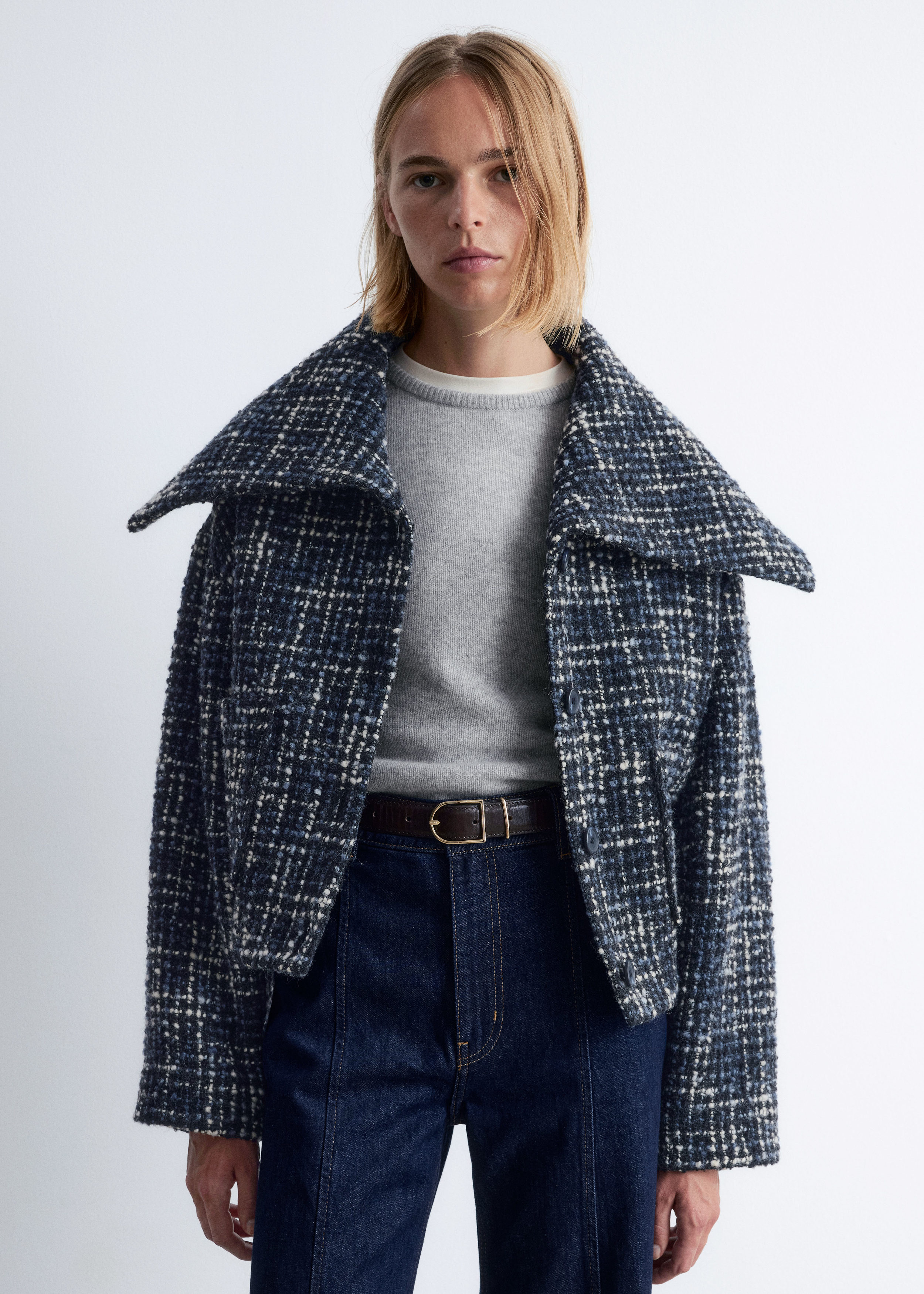 ジャケット・アウター Eaphi wool like check jacket Eaphi wool like check jacket