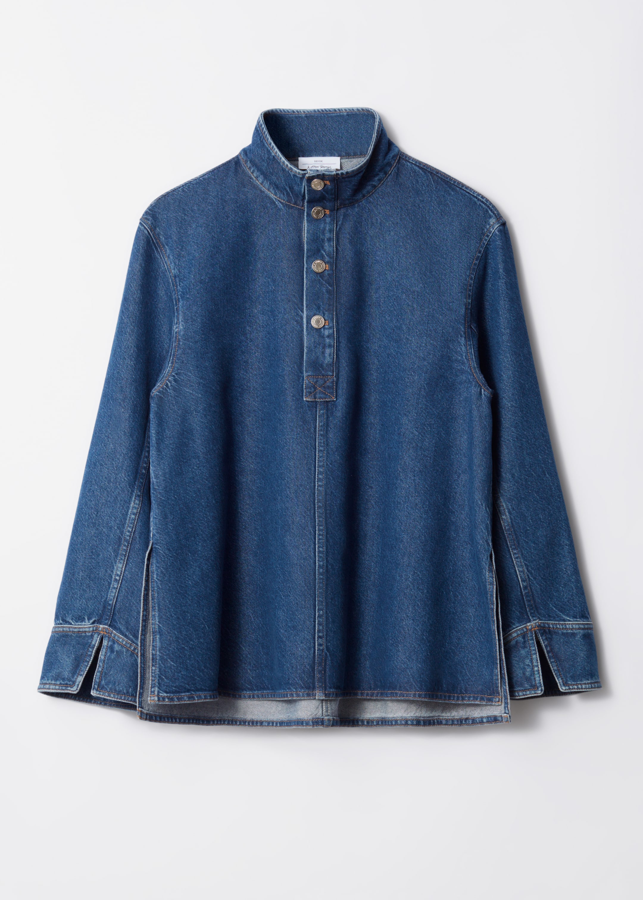 Größeres Bild ansehen: Jeanshemd mit Tunnelkragen - Blau - Ladies | H&M DE 1