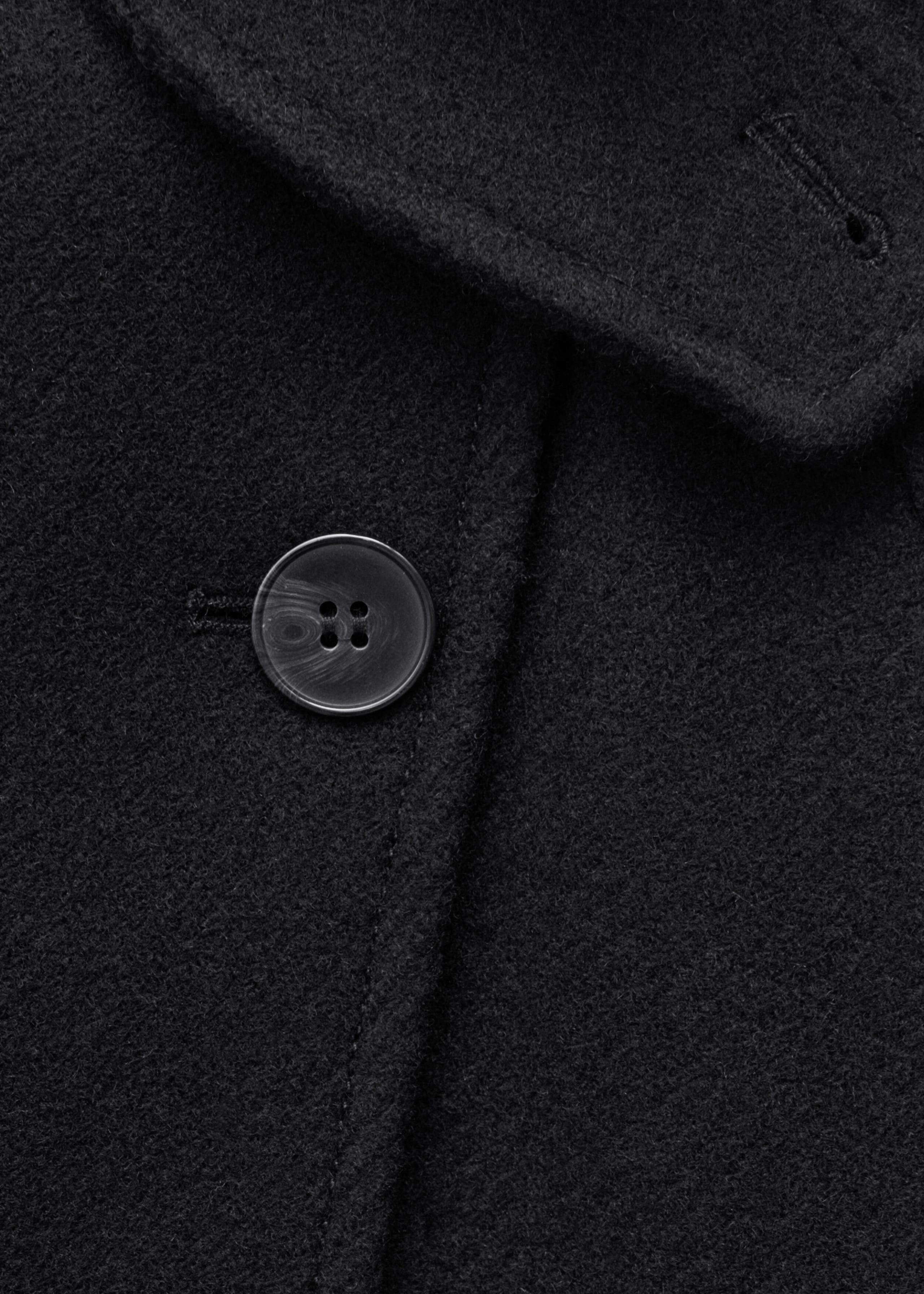 Belted Wool Jacket - Schwarz - Stillleben