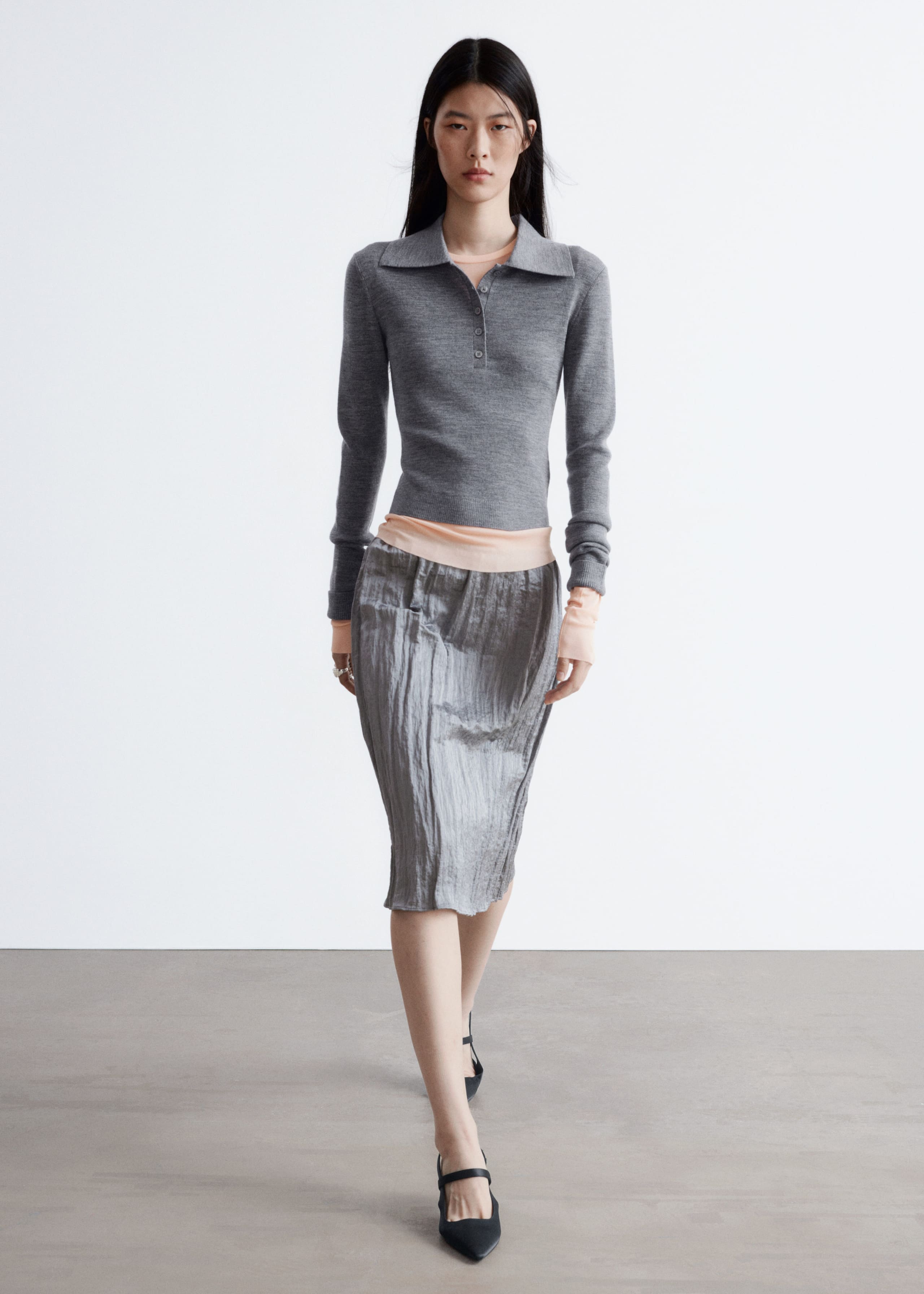 Image of Rippstrick-Poloshirt aus Merinowolle