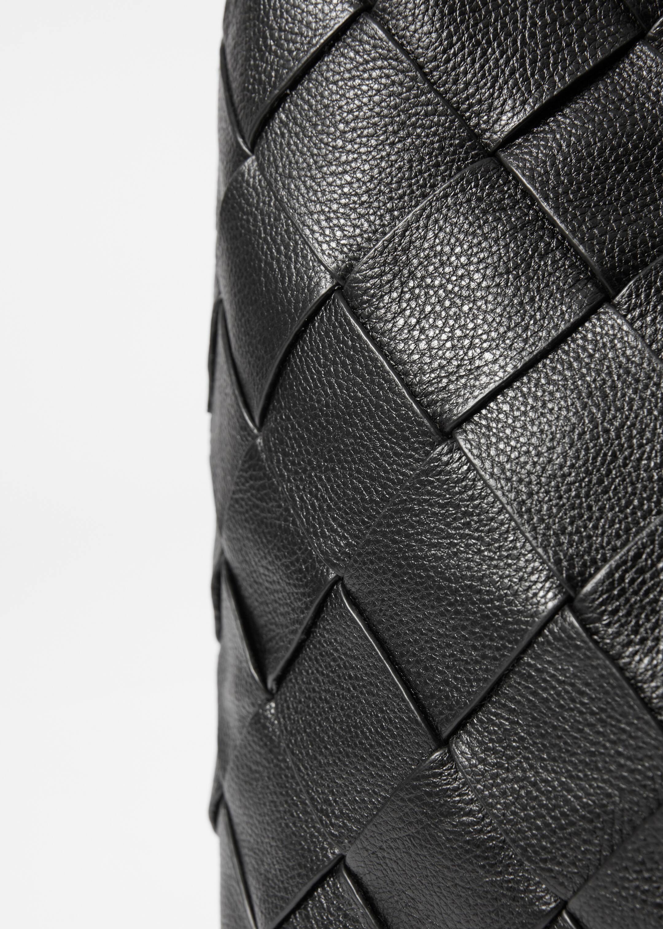 Zobacz większy obraz: Pleciona skórzana torba - Czarny - ONA | H&M PL 6