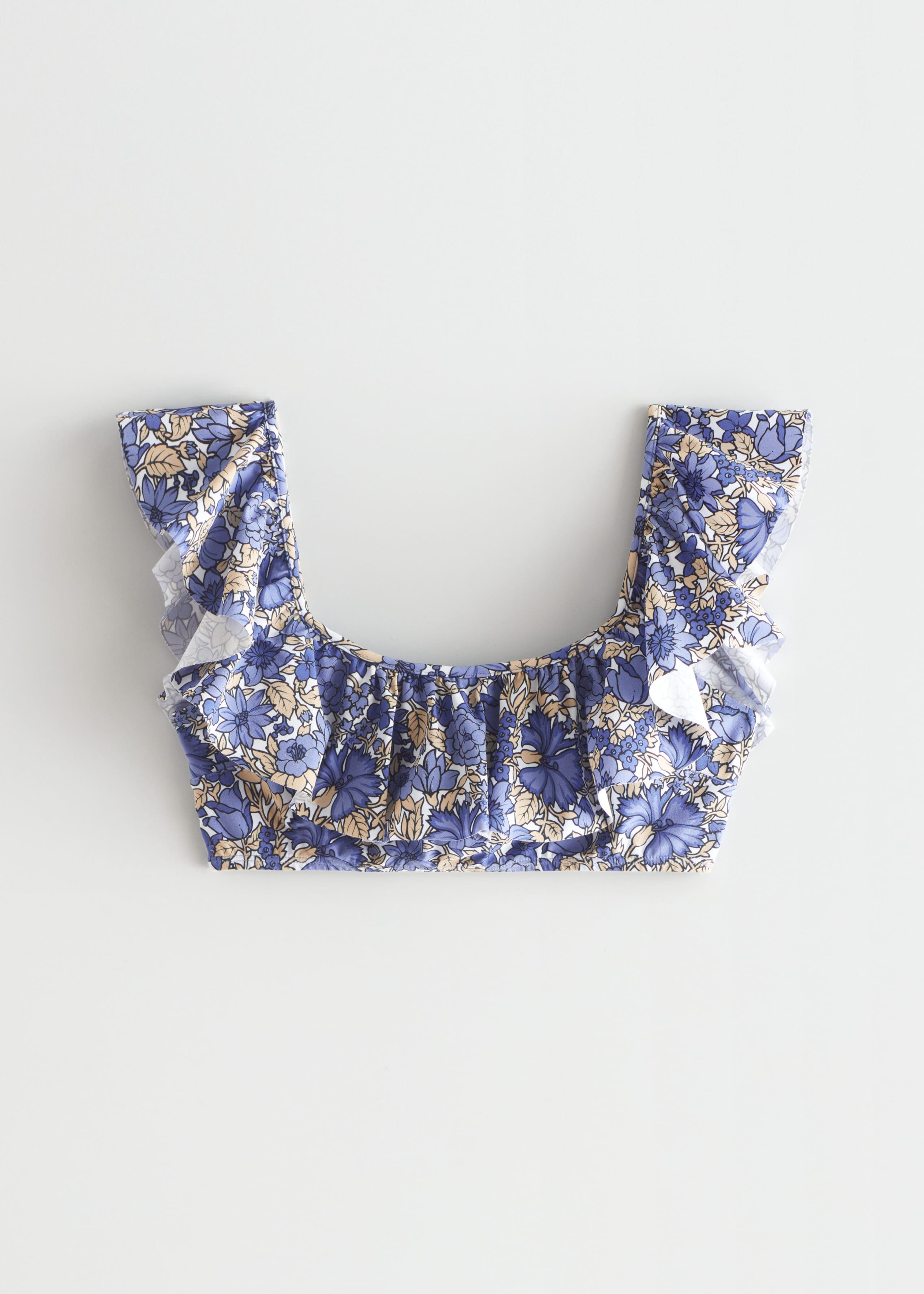 Ruffled Bikini Top - Orange - Still Life