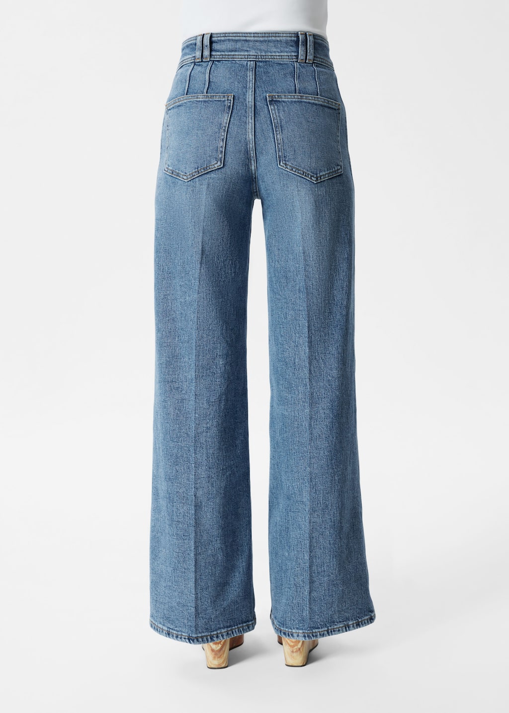 Image of Press-Crease Flared Jeans