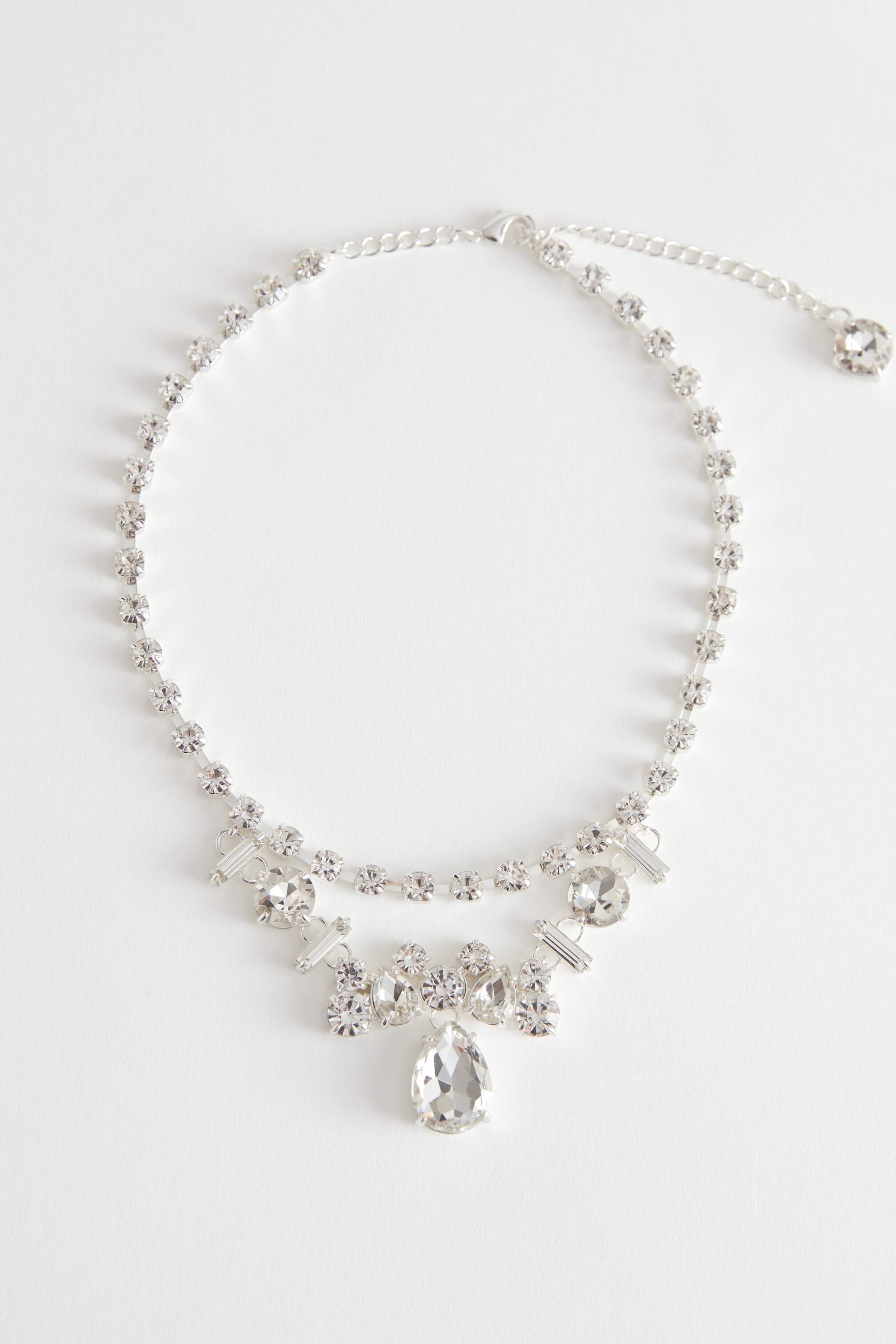 Vis større bilde: Delicate Rhinestone Choker Necklace - Hvit - Ladies | H&M NO 1