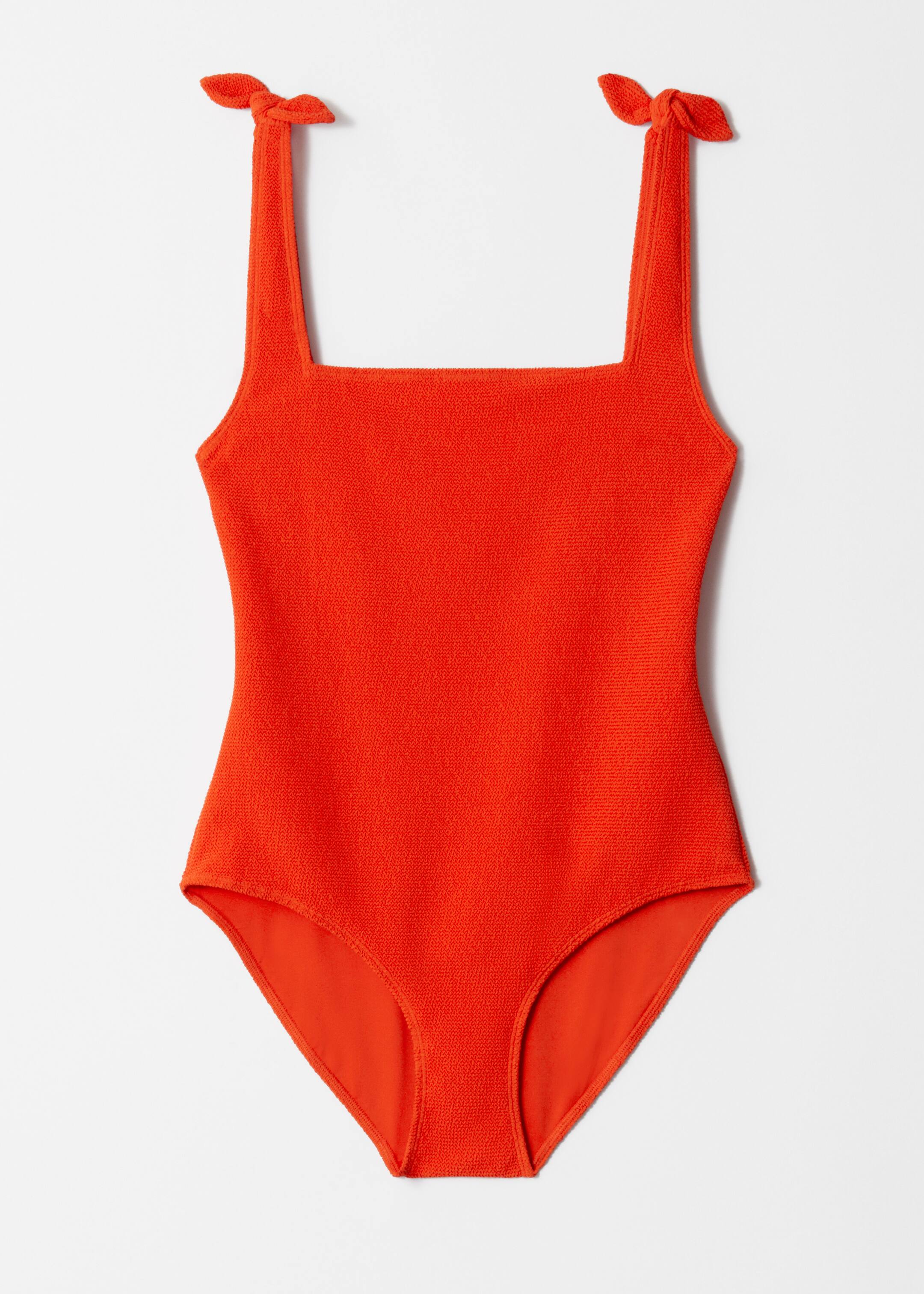 Visa större bild: Baddräkt med rosetter - Orange - DAM | H&M SE 4