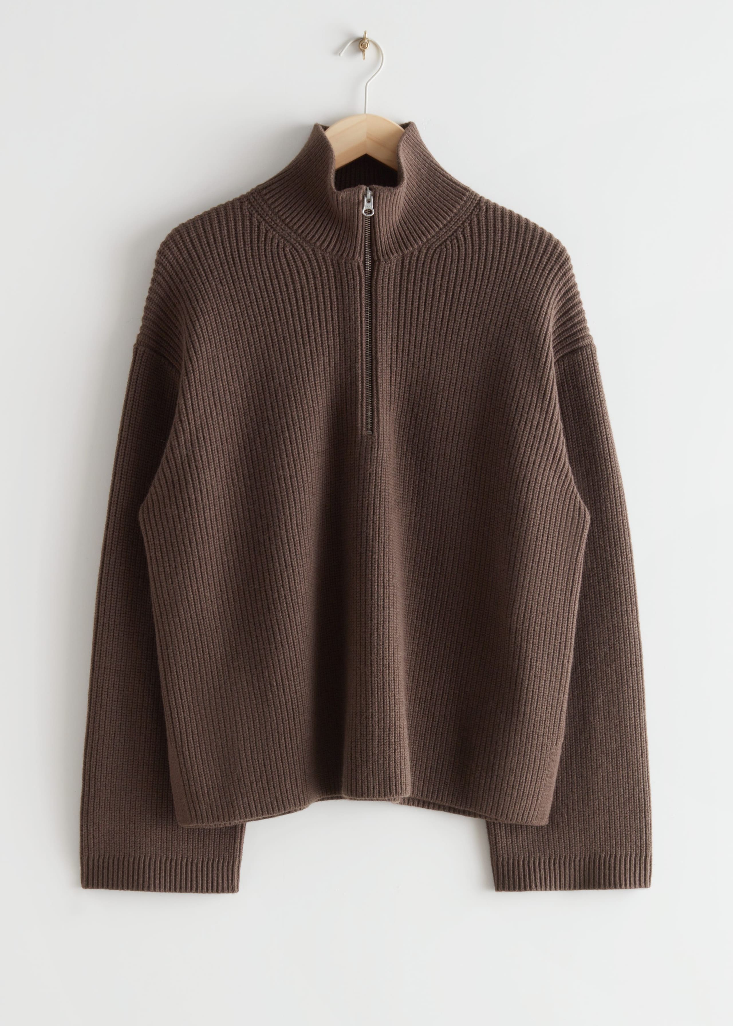 Half-ZipSweater - Dark Brown - Bodegón