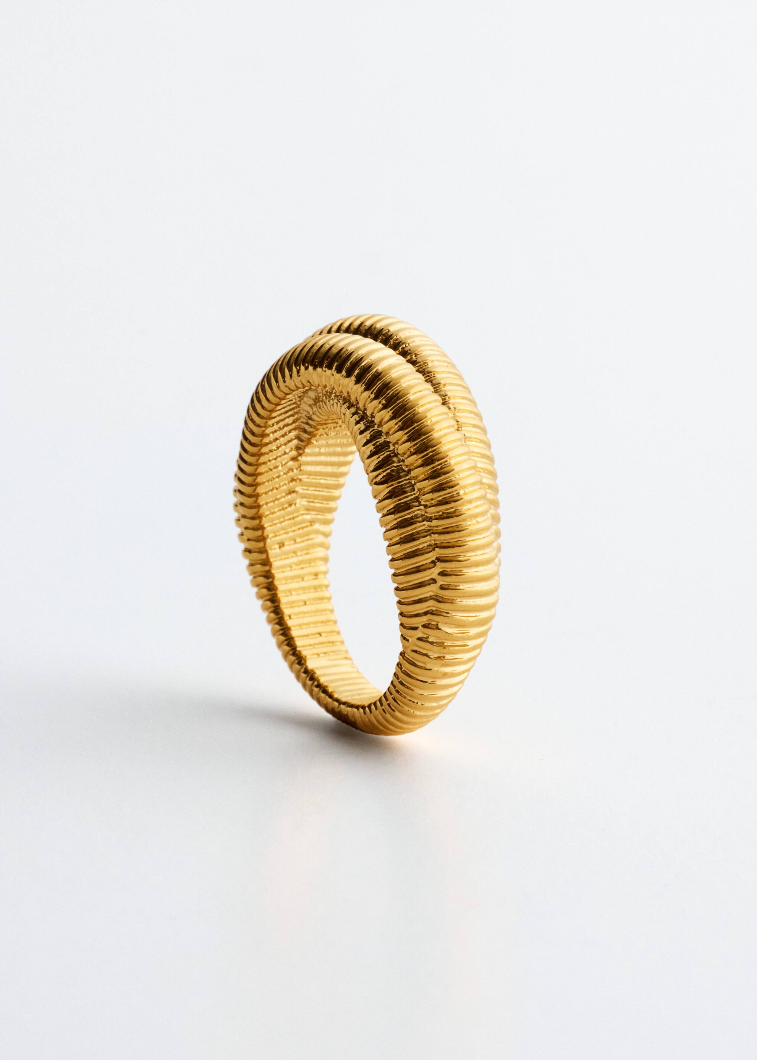 Plated Brass Twist Ring - {{variantName}} - Descriptive Detail