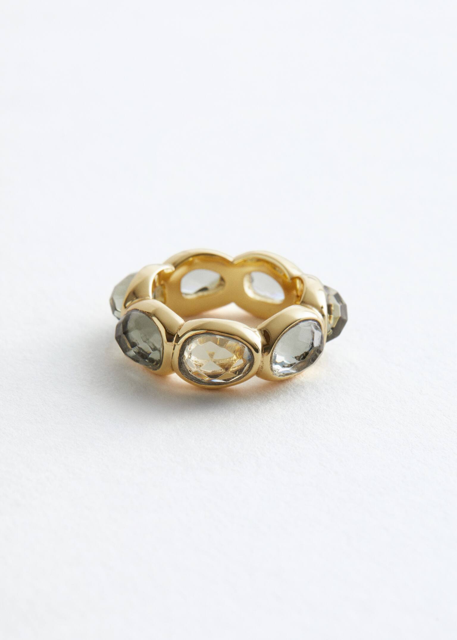 Bague en cristal vibrant - Doré
