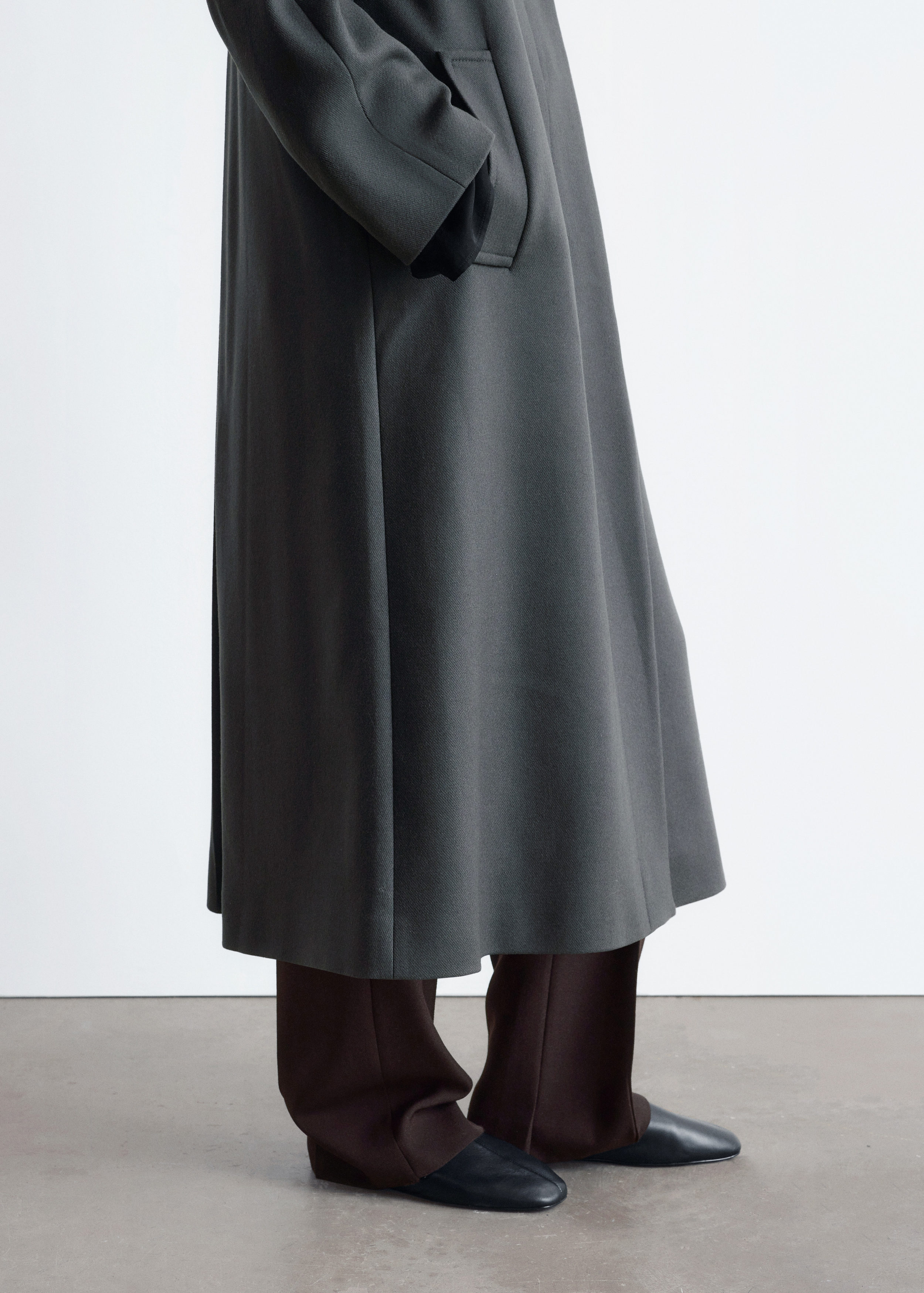 Wool Maxi Coat - Dark Grey - Coats - & Other Stories BE