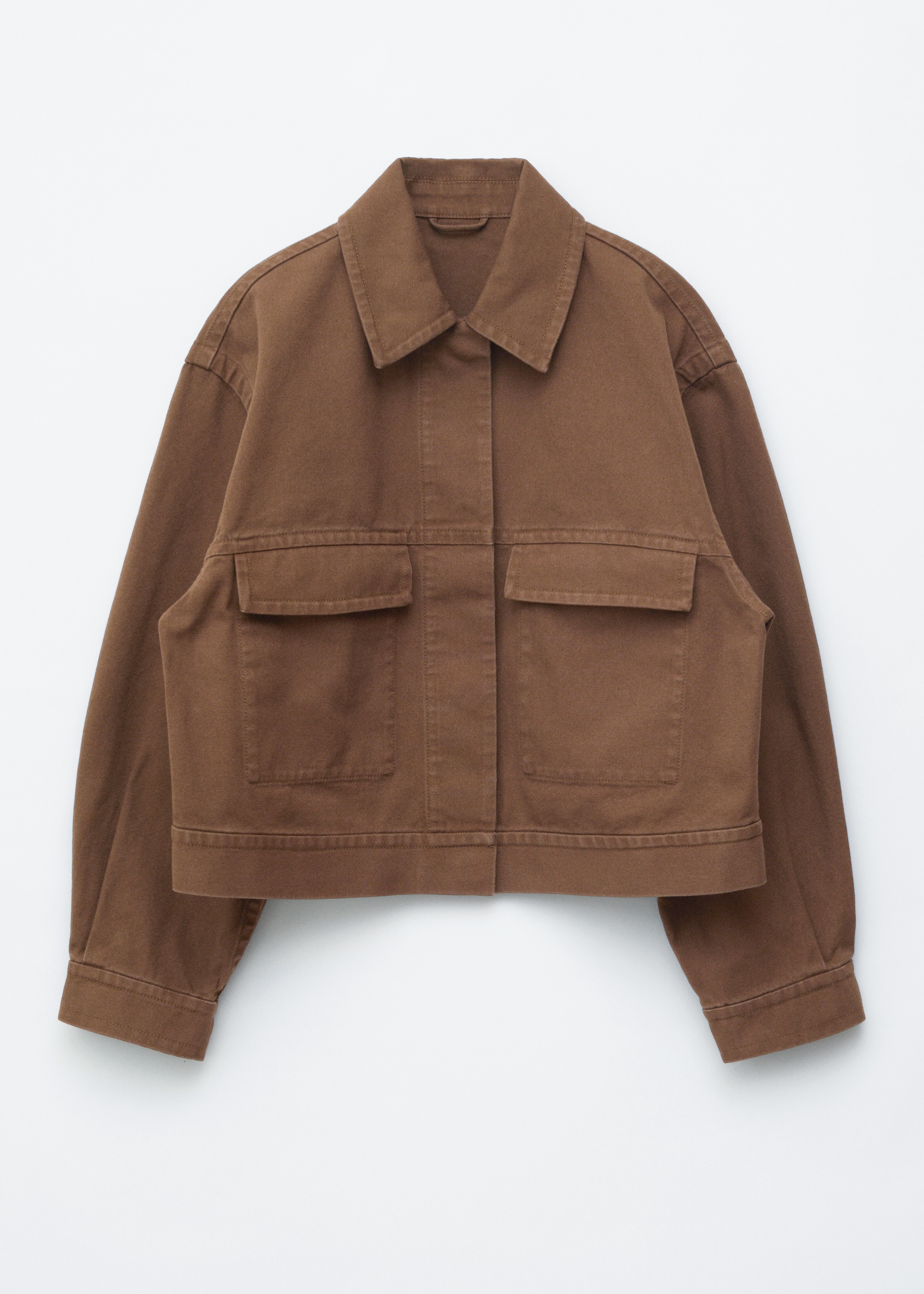 Giacca utility in cotone - Marrone scuro