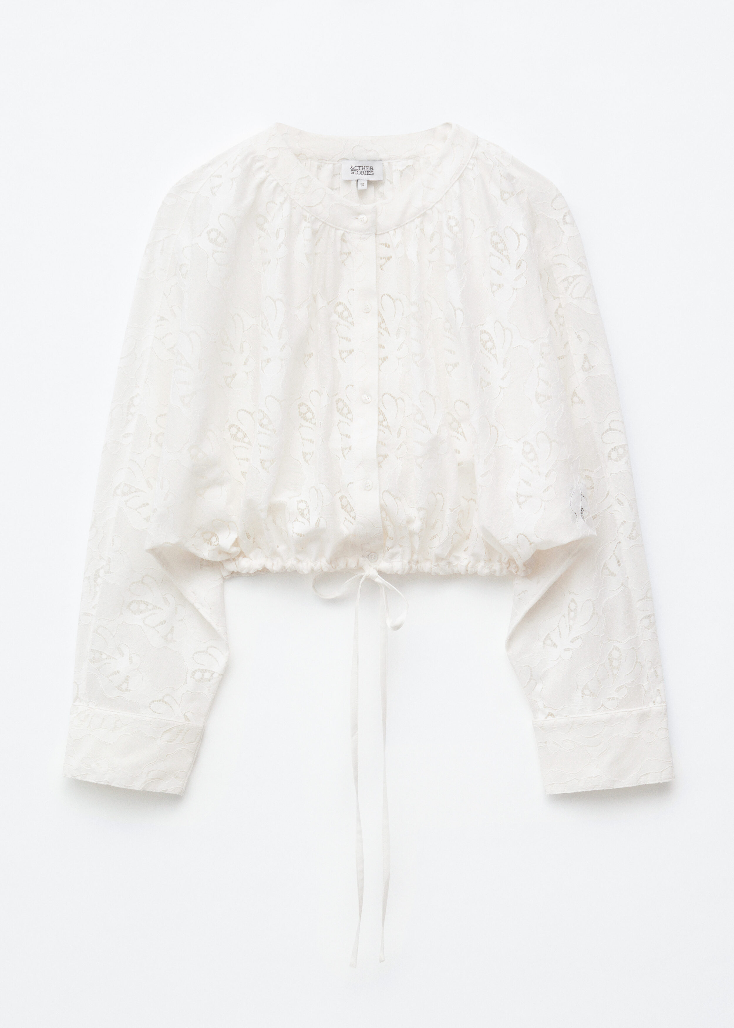 トップス Papier lace holder blouse / white 46eb9411a4b478a5f37d608c1d16d0