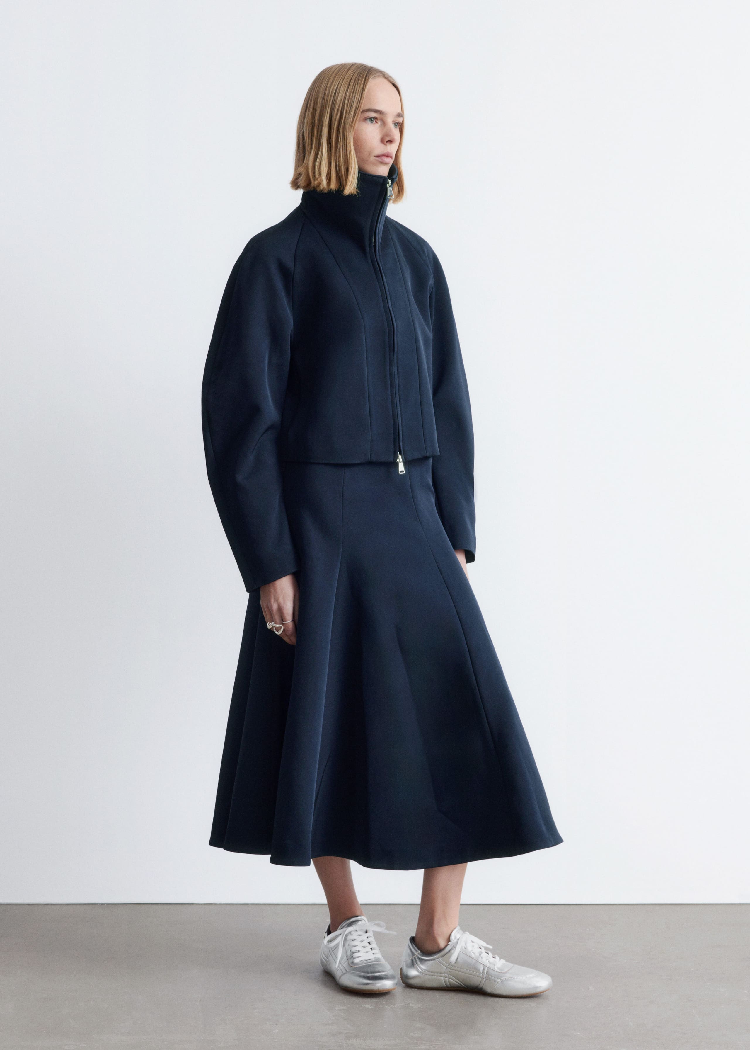 Image of Sculptural-Sleeve Jacket