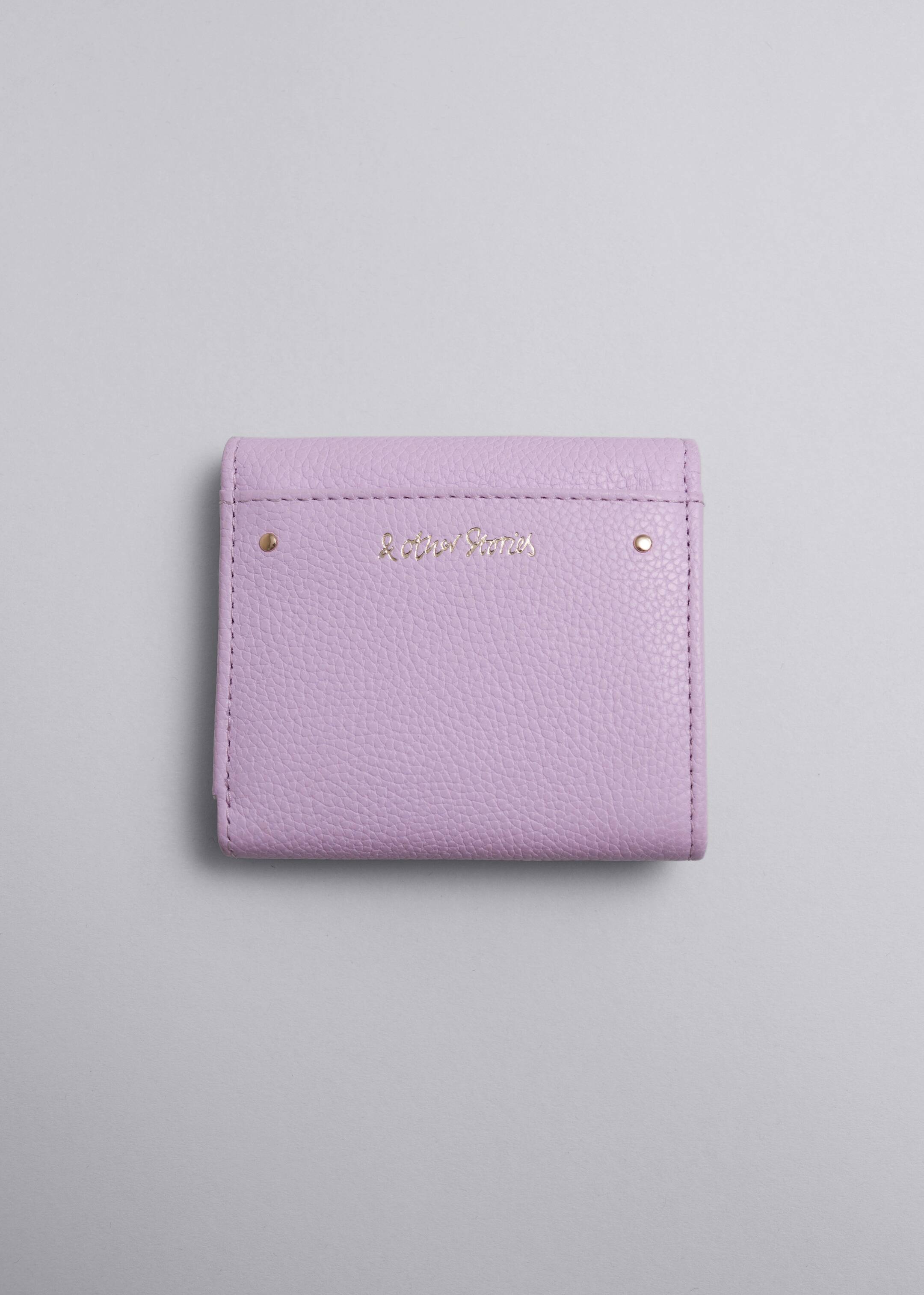 View larger image: Textured Leather Wallet - Lilac - Ladies | H&M GB 2