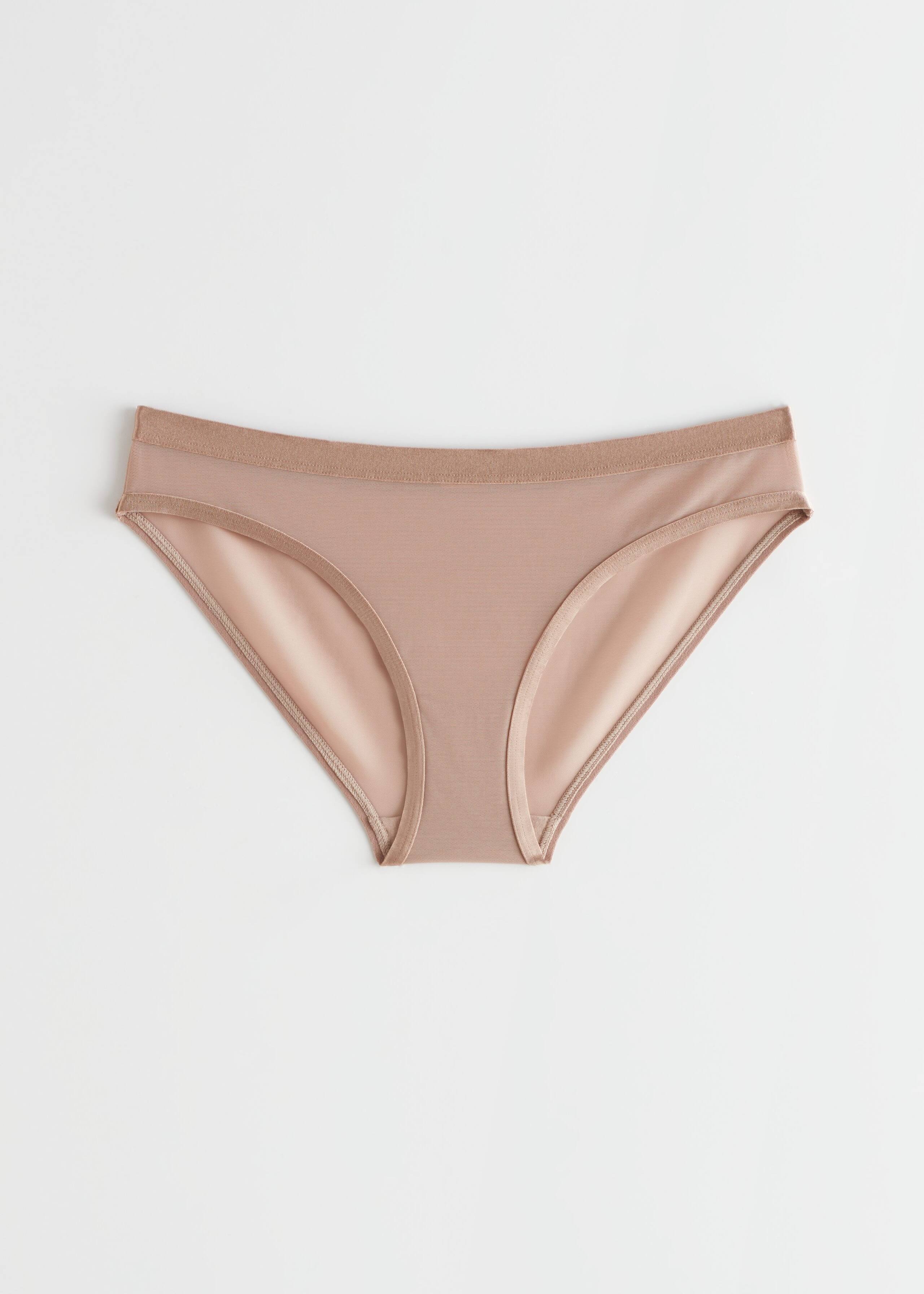 Sheer Mesh Briefs - Black - Bodegón