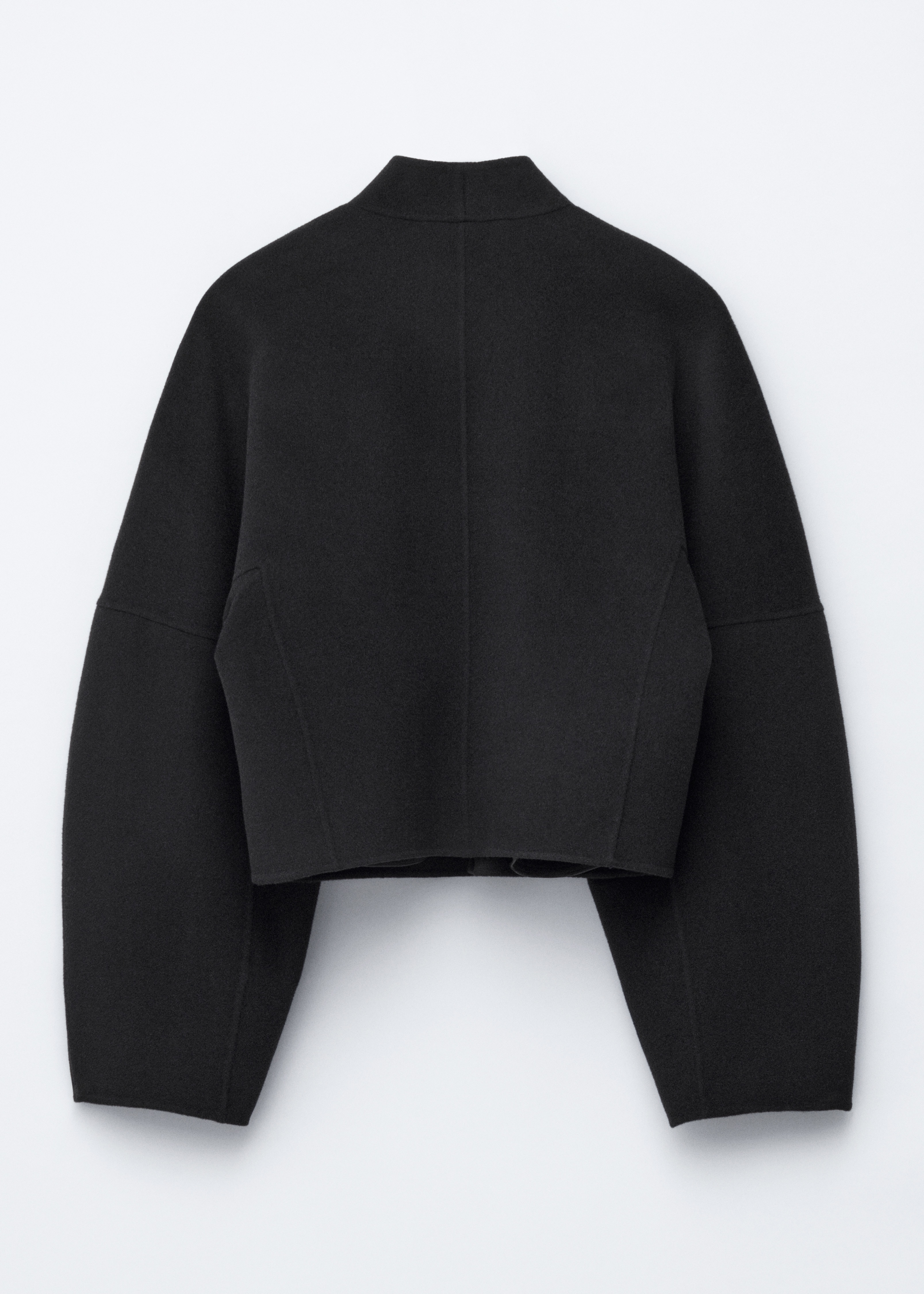 Gyapjú kabát - Fekete/Barna