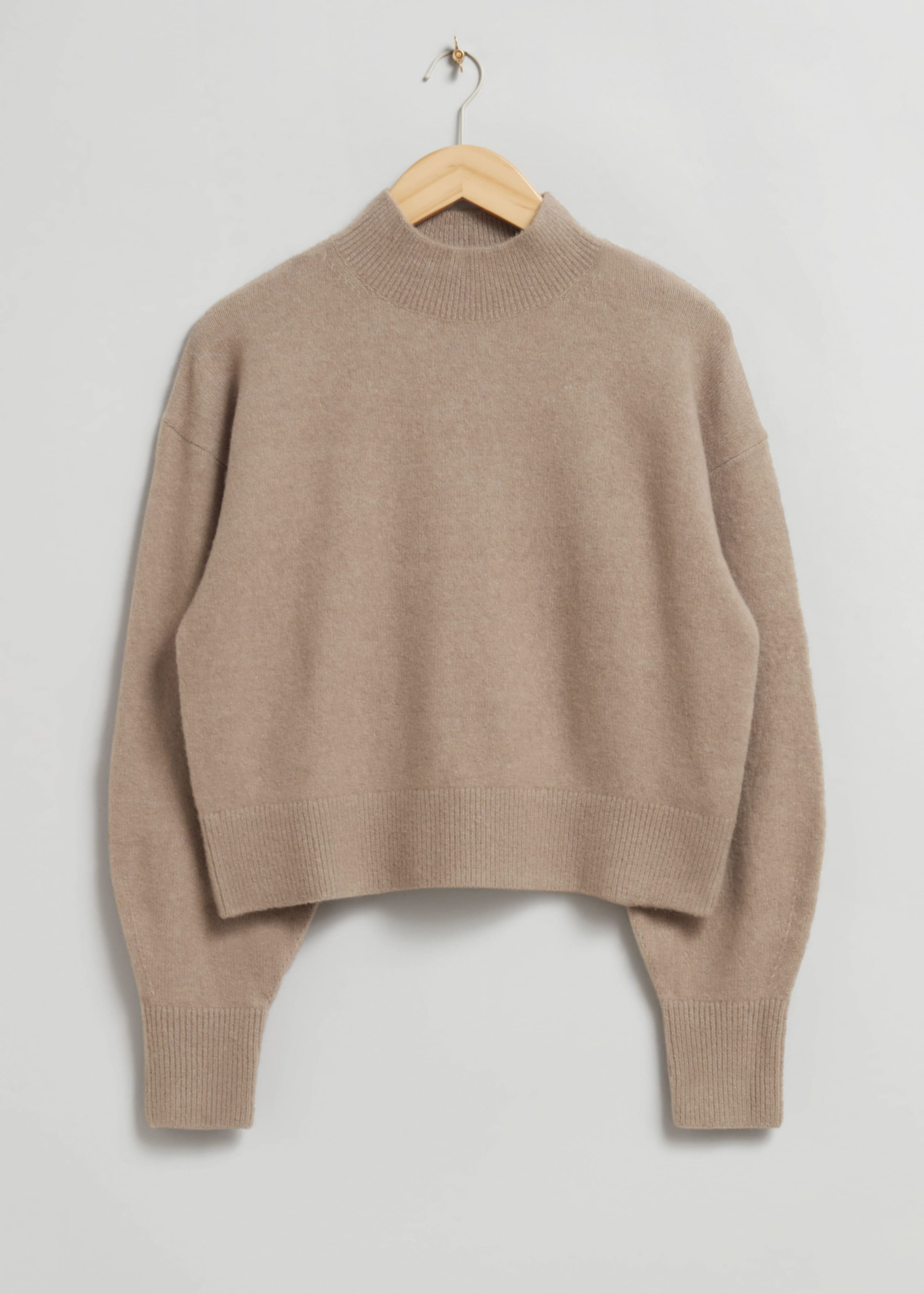 Mock-Neck Sweater - Grey Melange - Still Life