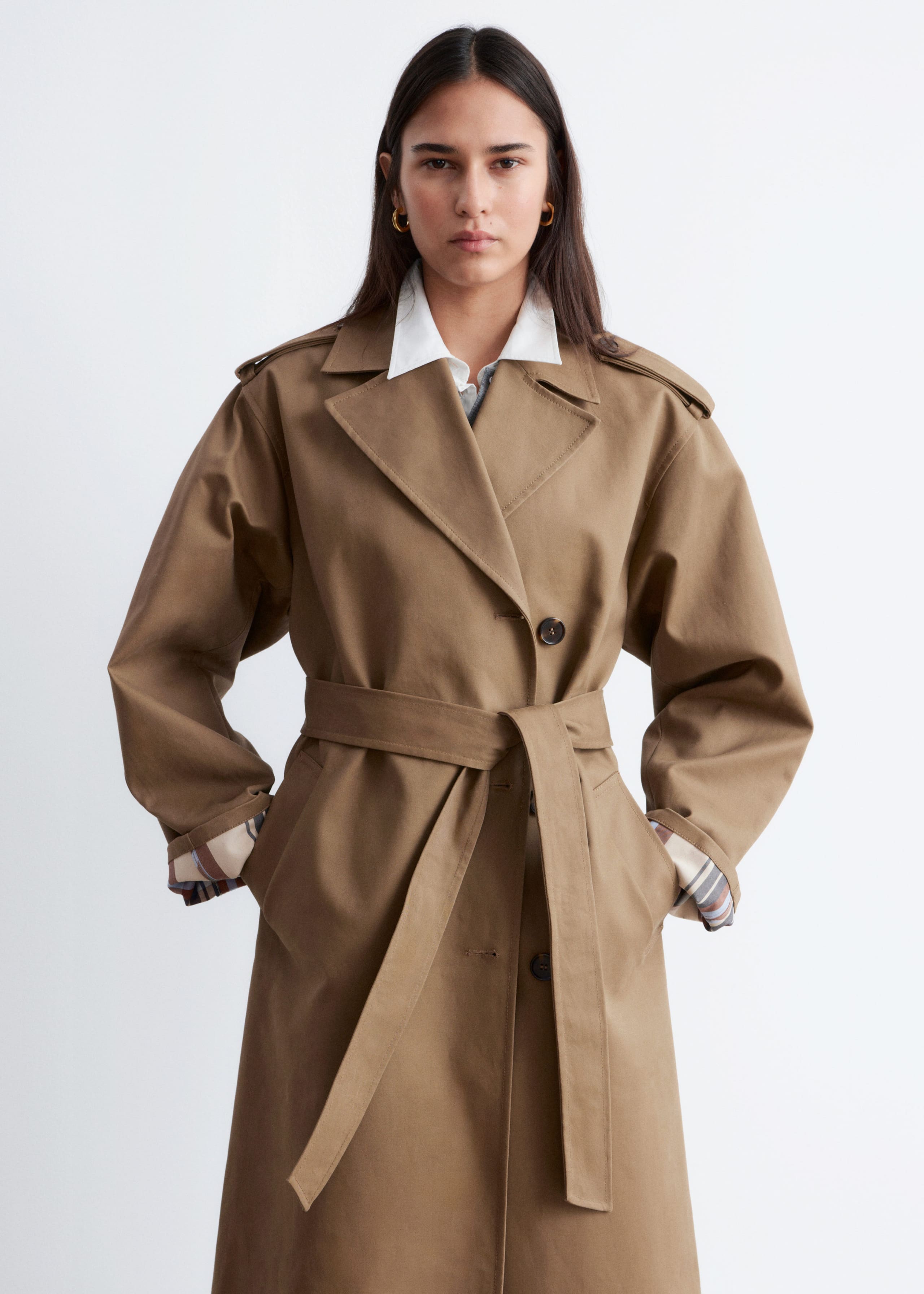 Image of Belted Trench Coat
