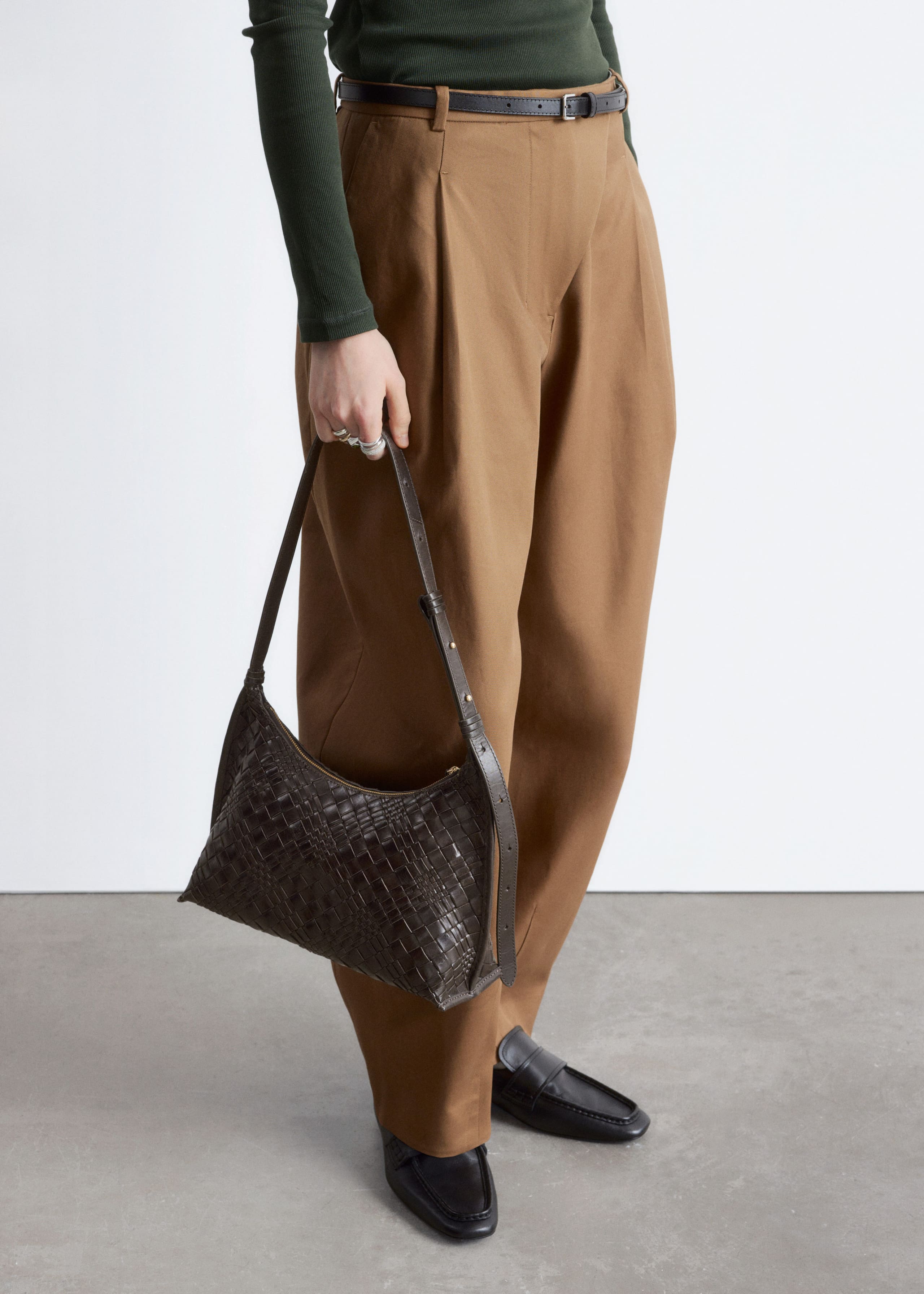 Image of Interwoven Leather Crossbody Bag