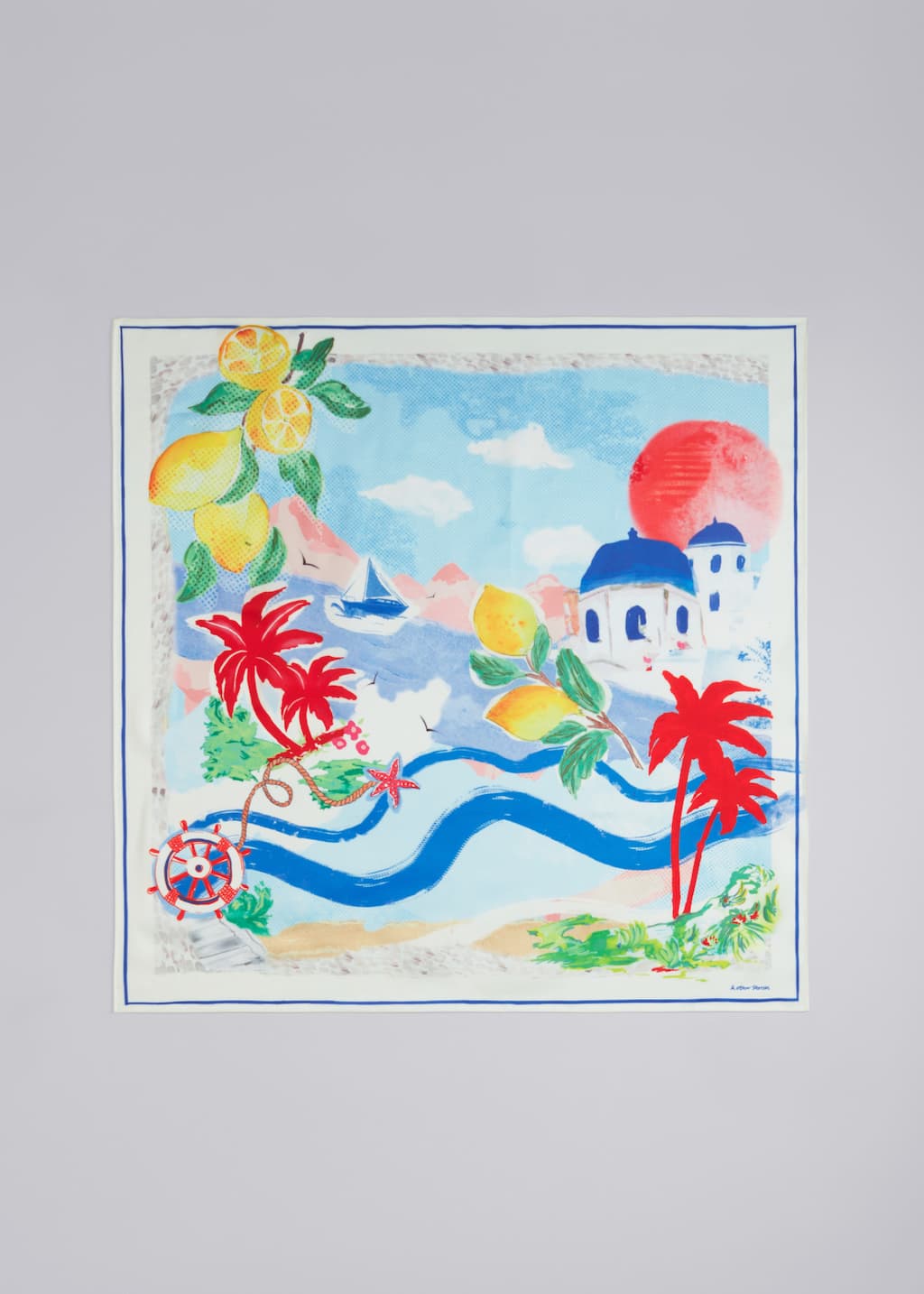 Landscape Motif Scarf