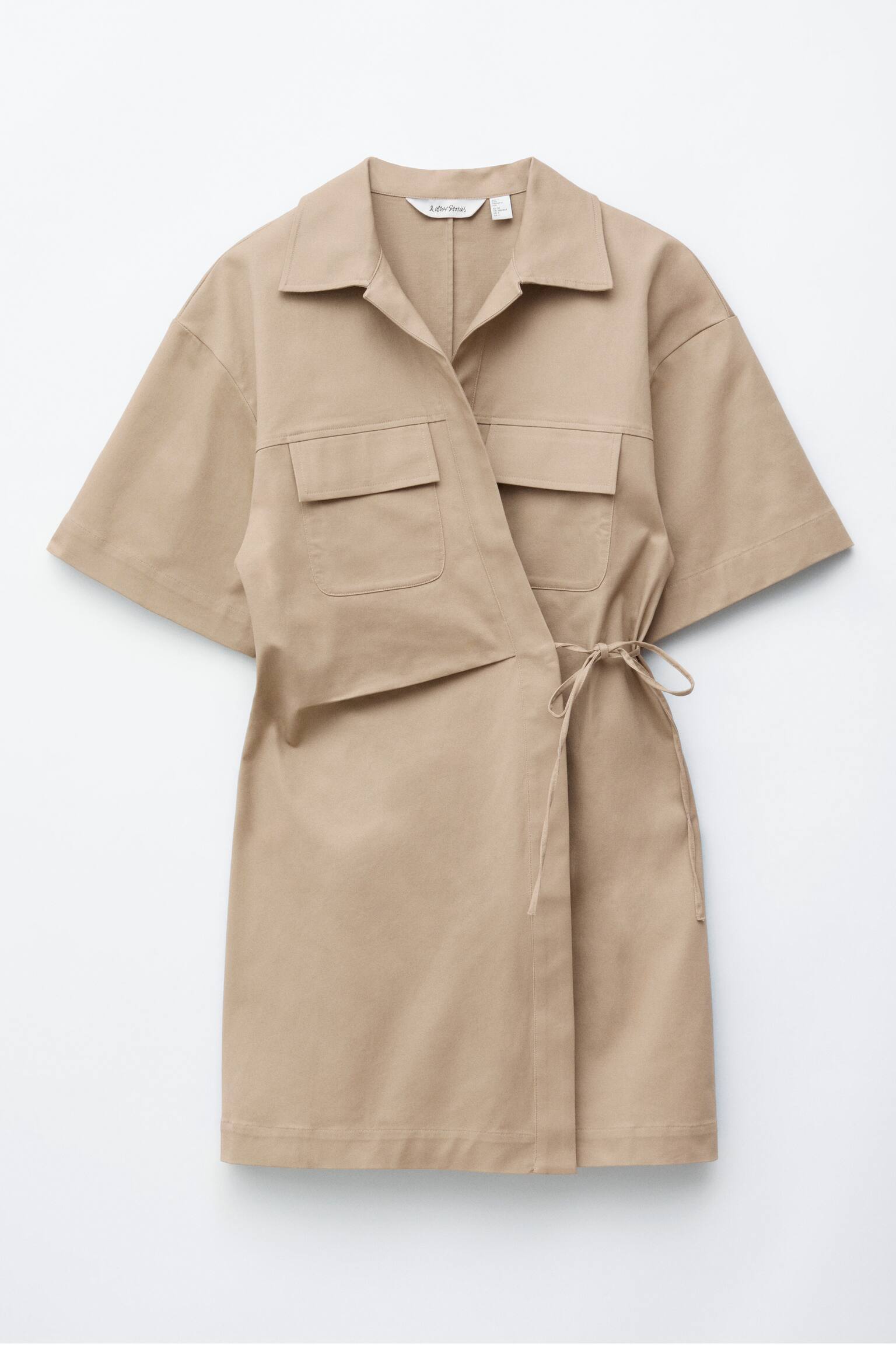 Miniklänning med omlott - Beige - 2