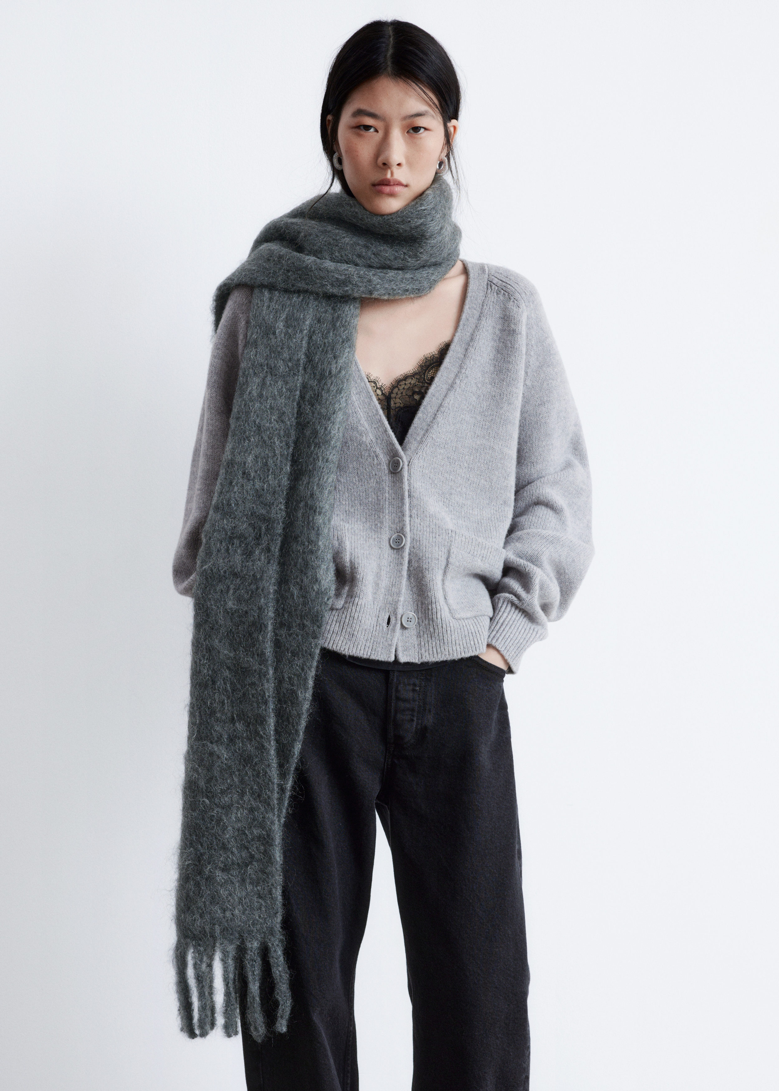 カーディガン louren patch pocket knit cardigan louren patch pocket knit cardigan 【公式通販】