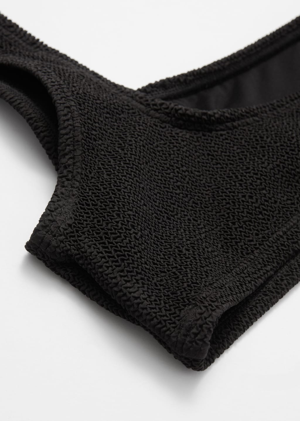 Image of Haut de bikini texturé à encolure carrée