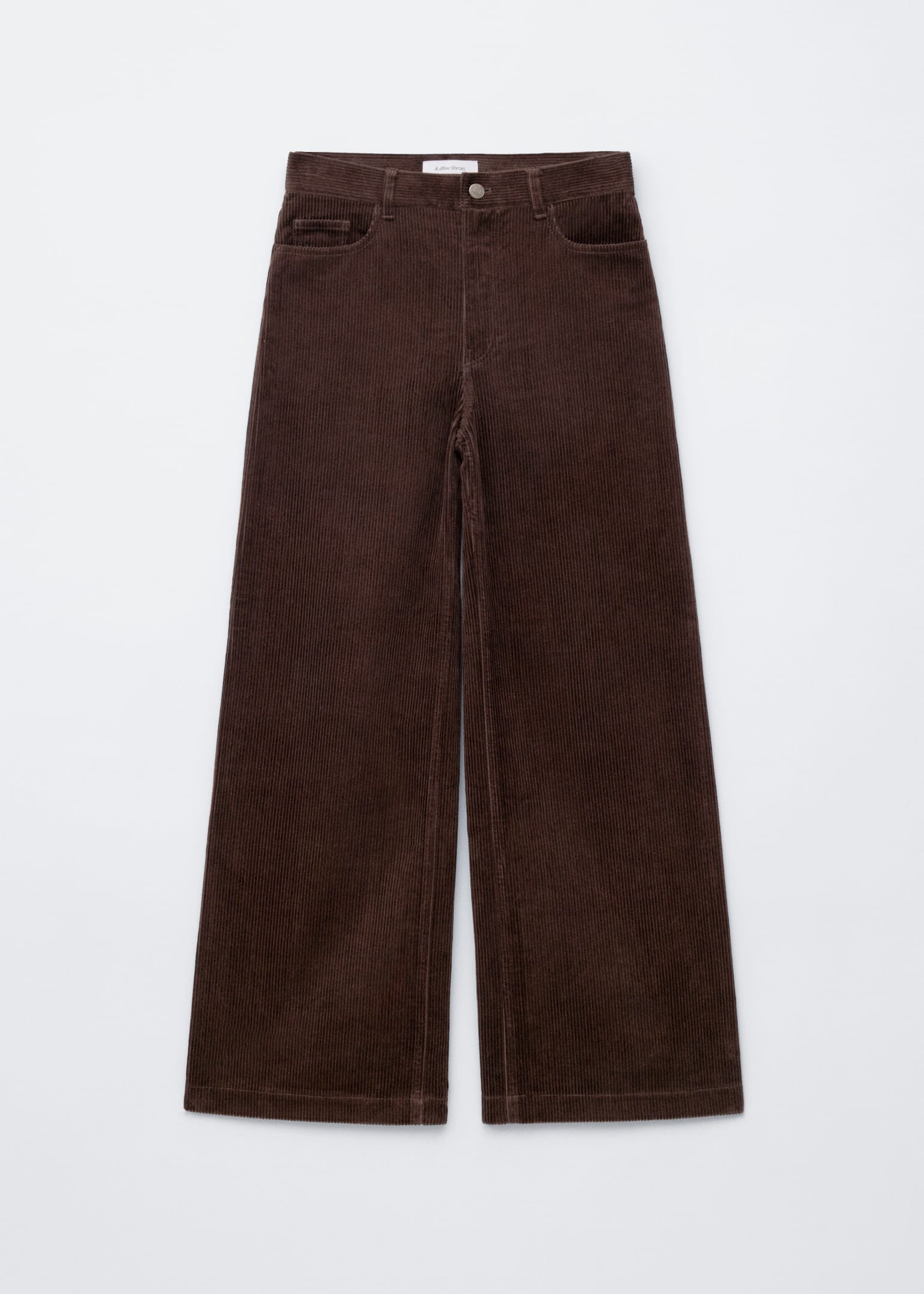 Pantalon large en velours côtelé - Marron foncé/Couleur crème/Brun moyen/Taupe/Rouge foncé - 2