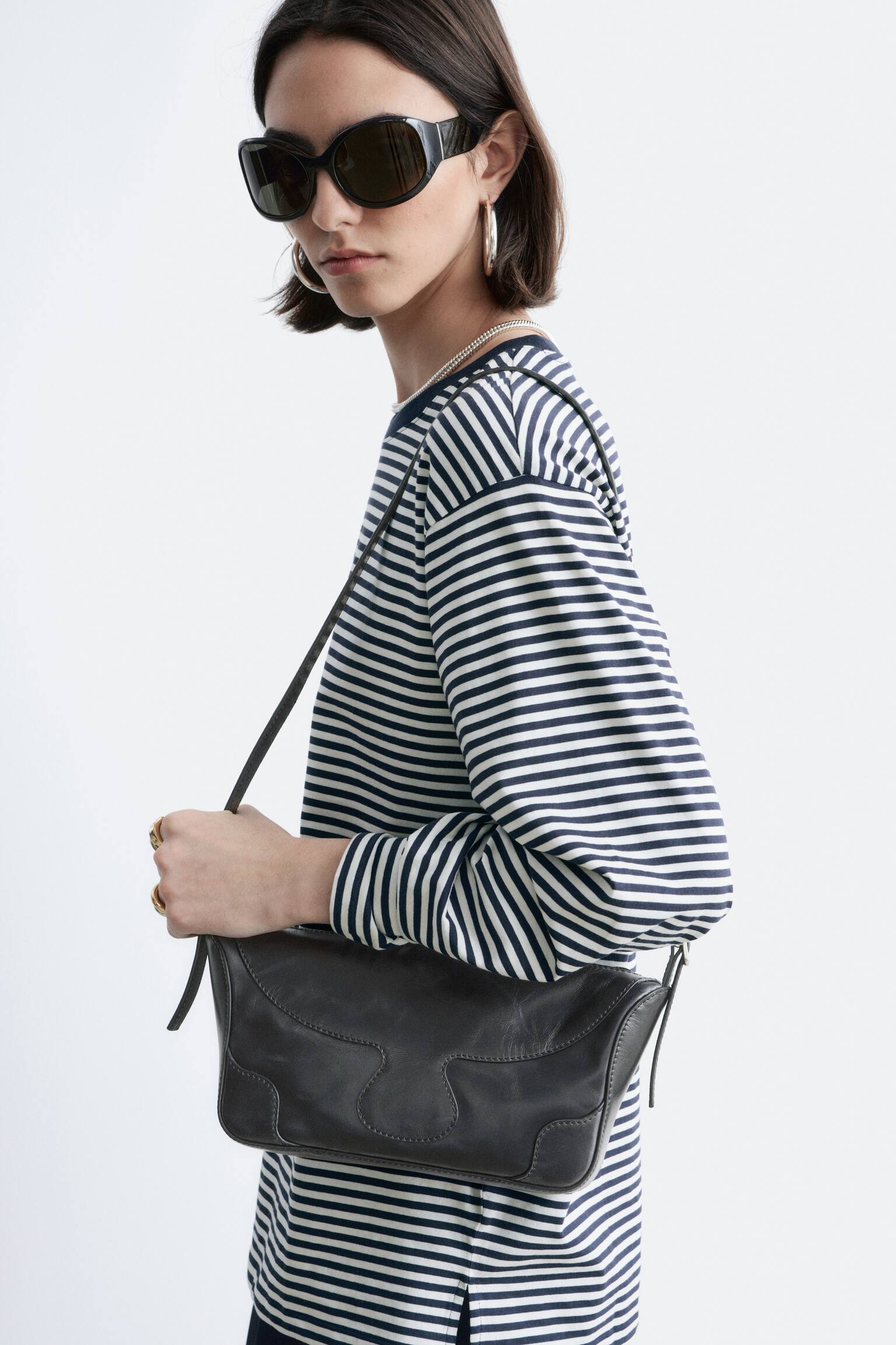 חולצת ג’רסי עם שרוולים ארוכים - פסים לבן-כחול כהה/צהוב כהה/לבן - 6