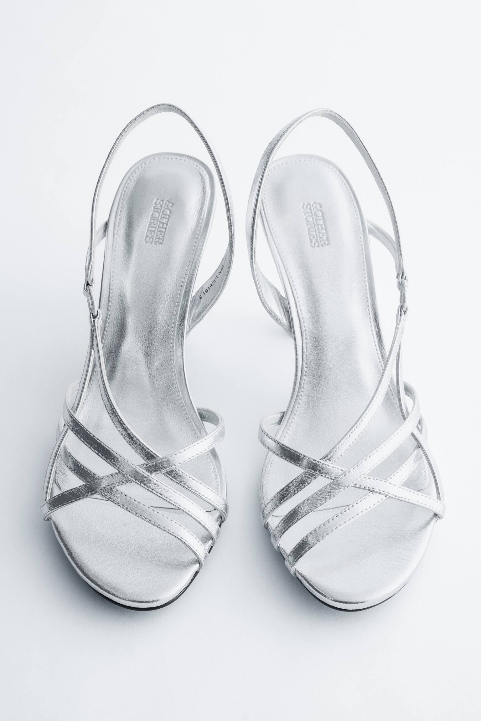 Lädersandaler med ringdetalj - Silver/Brun - 6