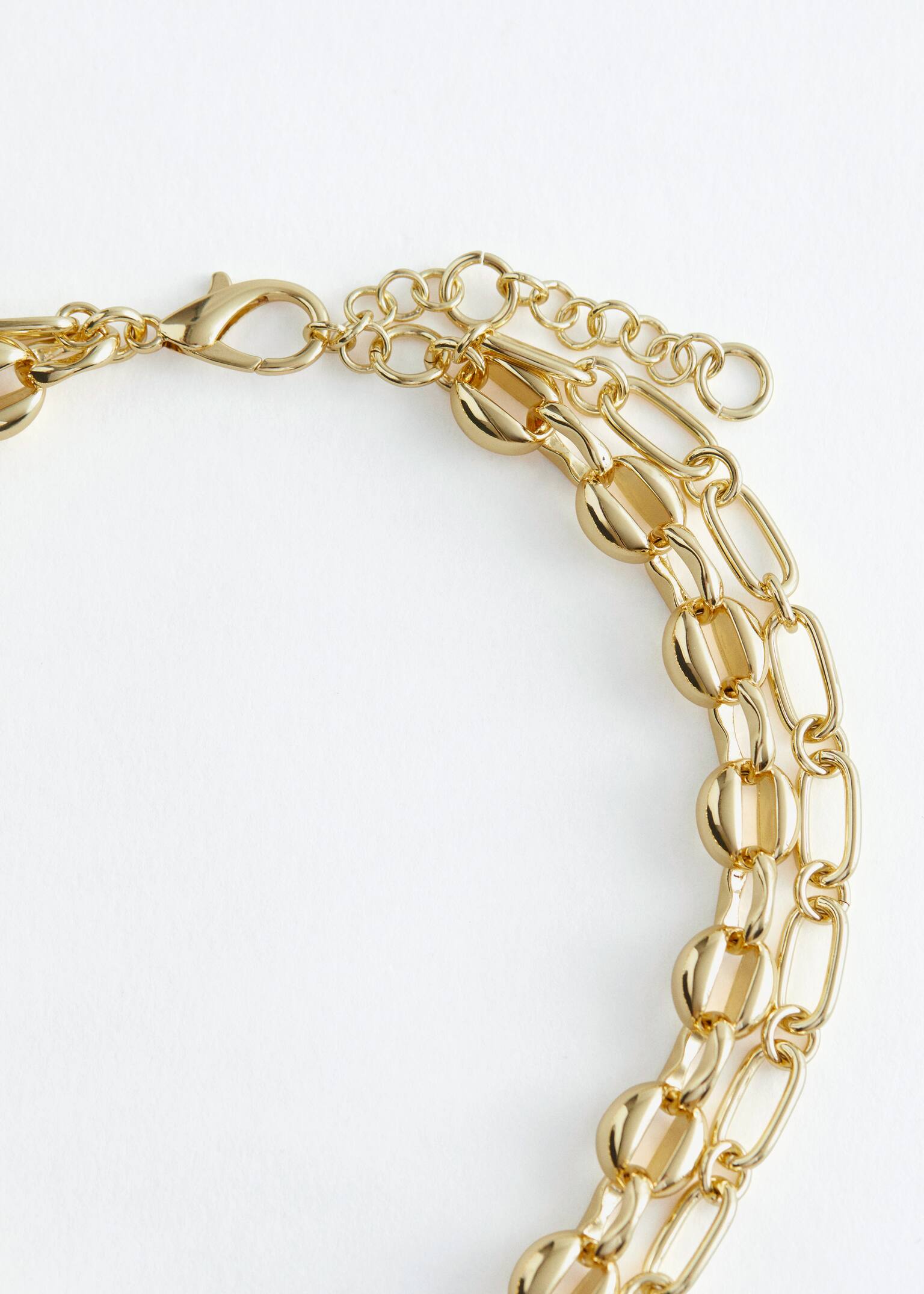 Collier audacieux à chaînes superposées - Doré - 4