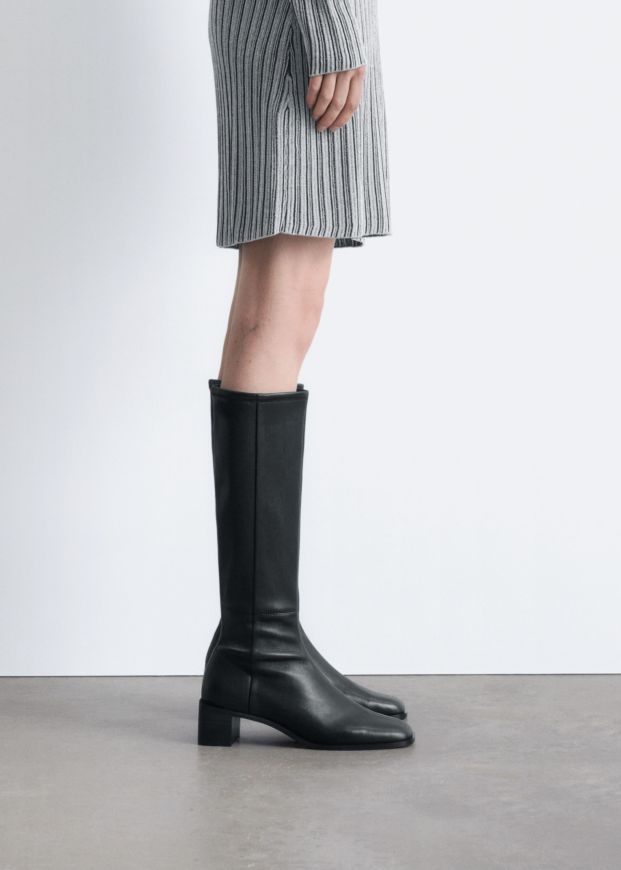 Image of Knee-High Nappa Sock Boots