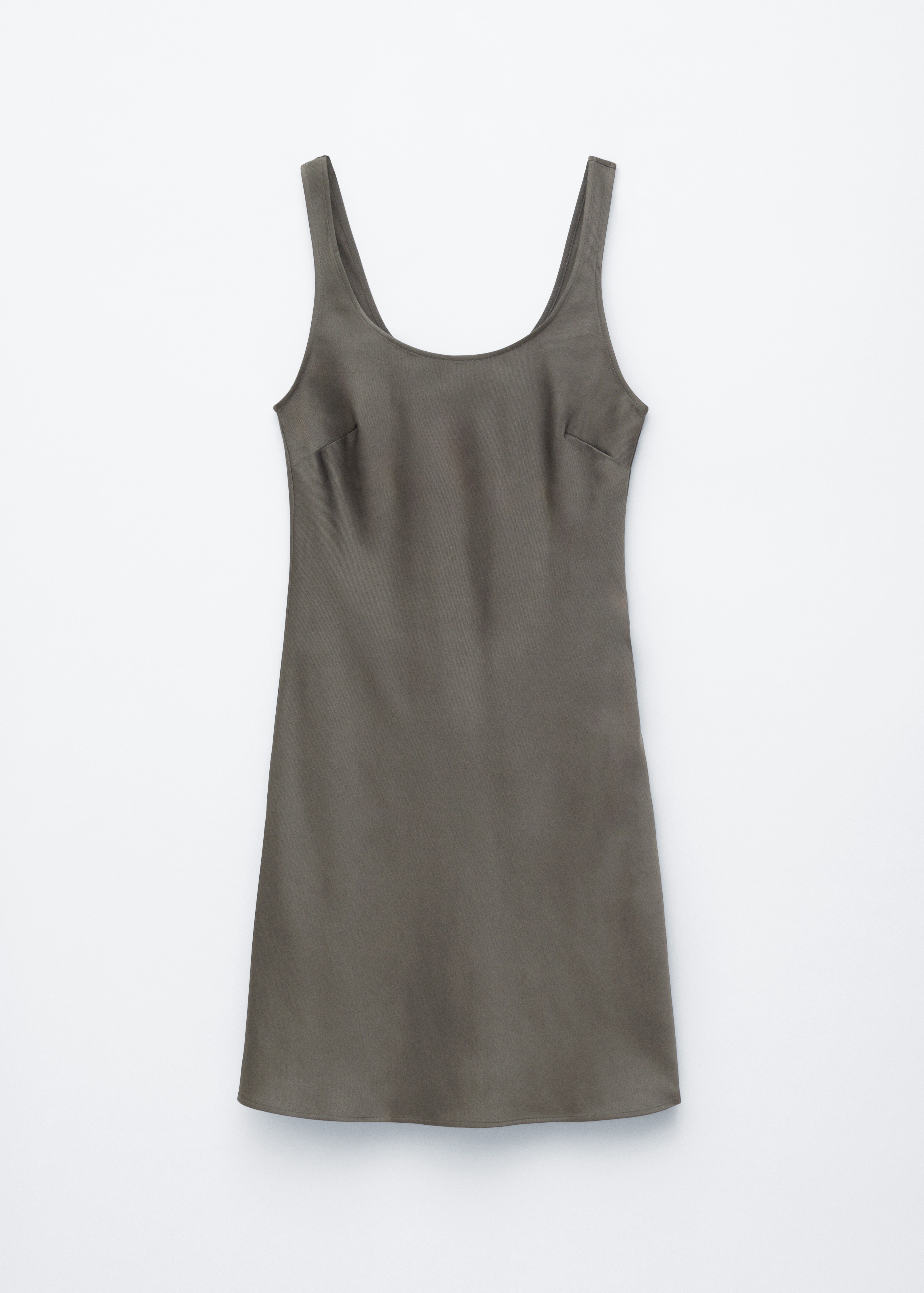 Satynowa mini sukienka na ramiączkach