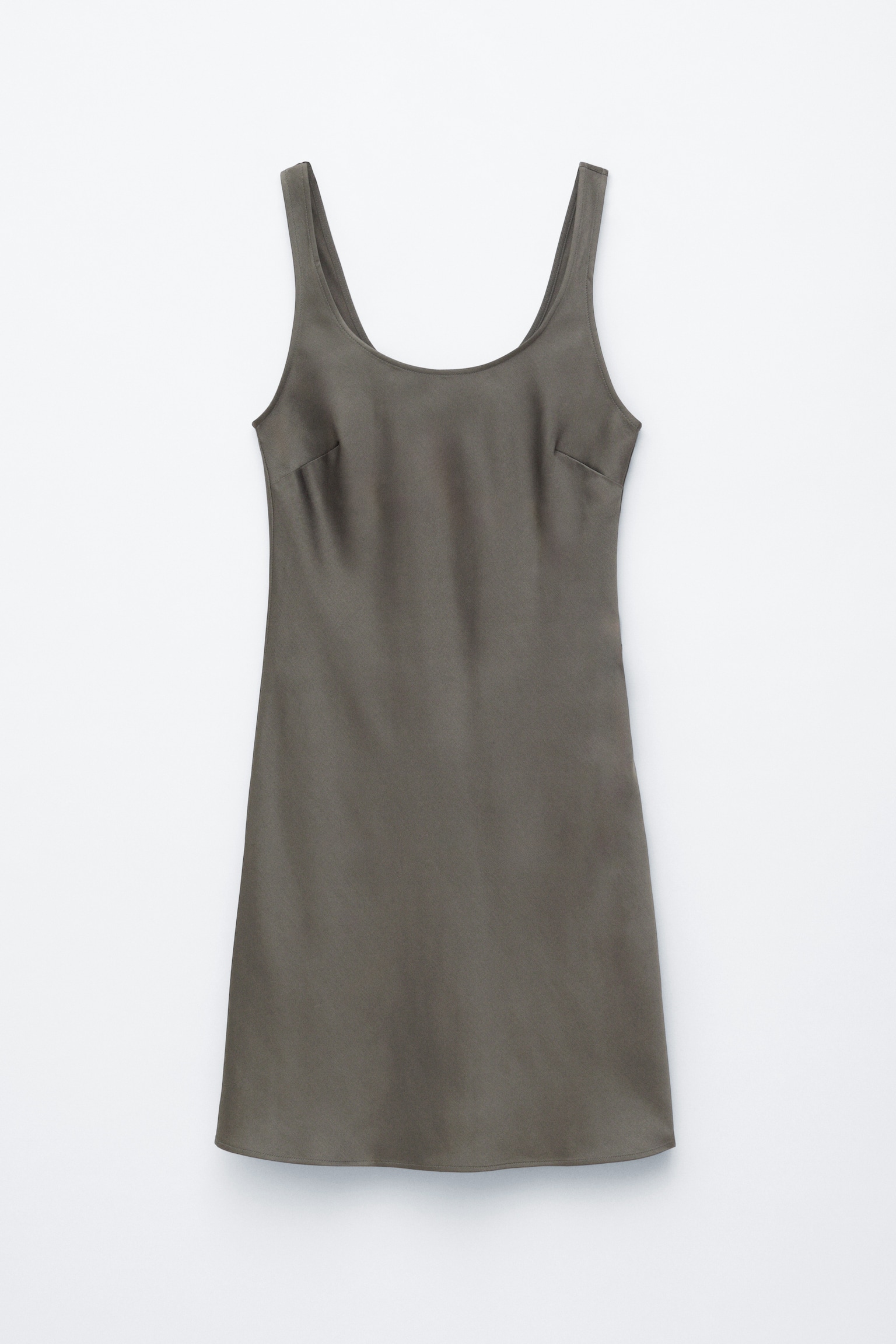 Мини рокля-нощница от сатен-Тъмна Къртица - 2