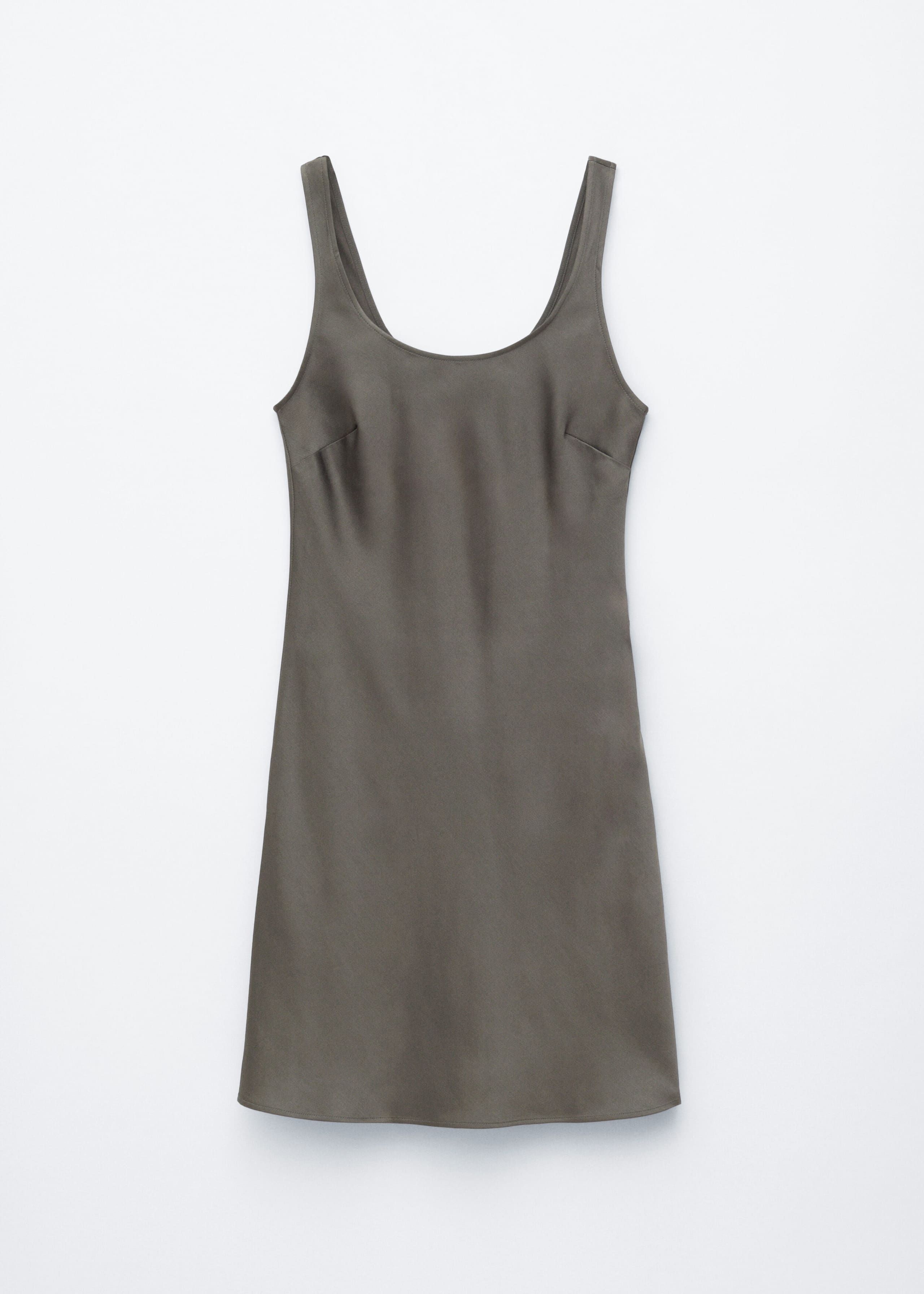 Satin Slip Mini Dress - Beige - Still Life