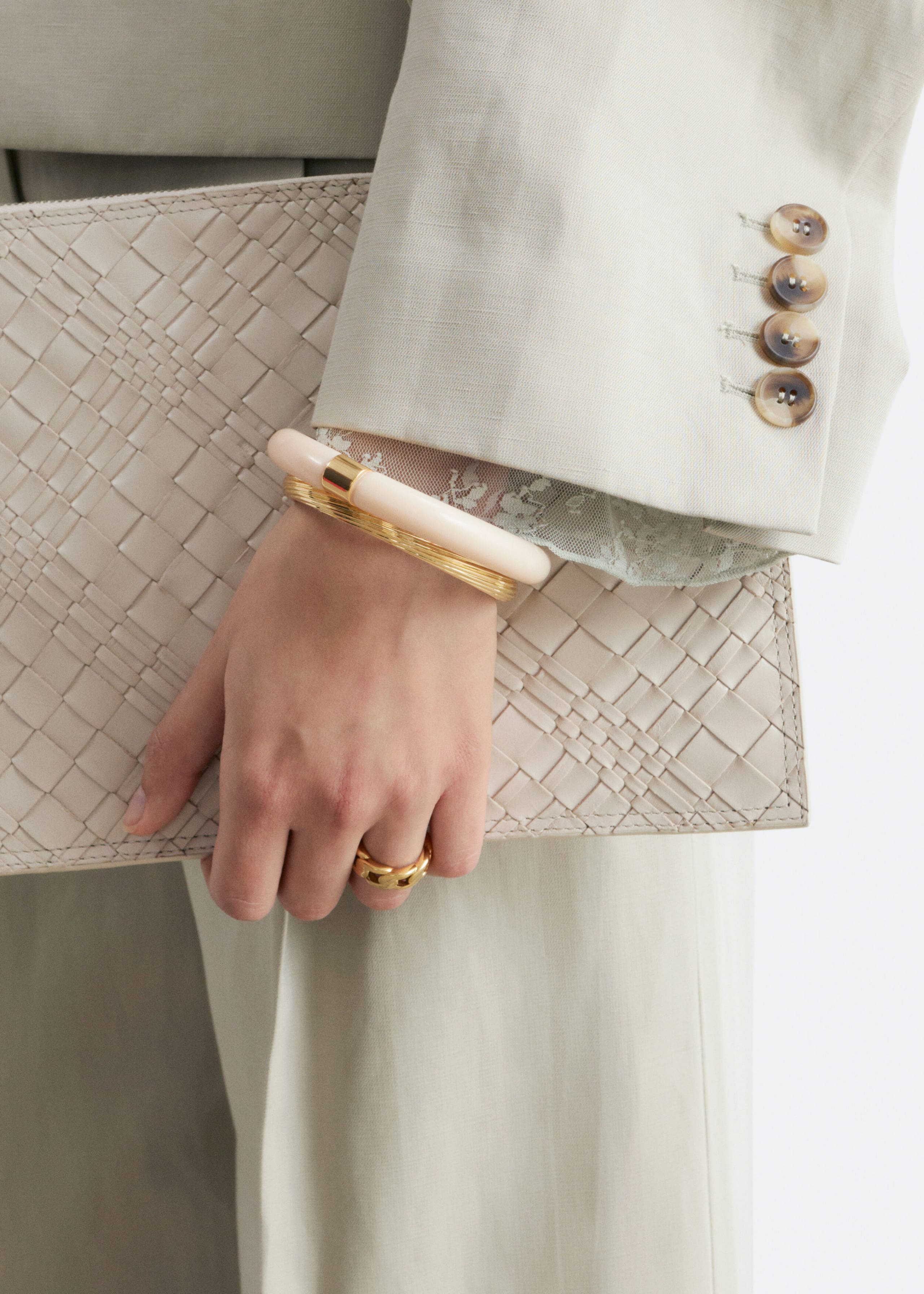 Image of Contrast Metal Resin Bangle