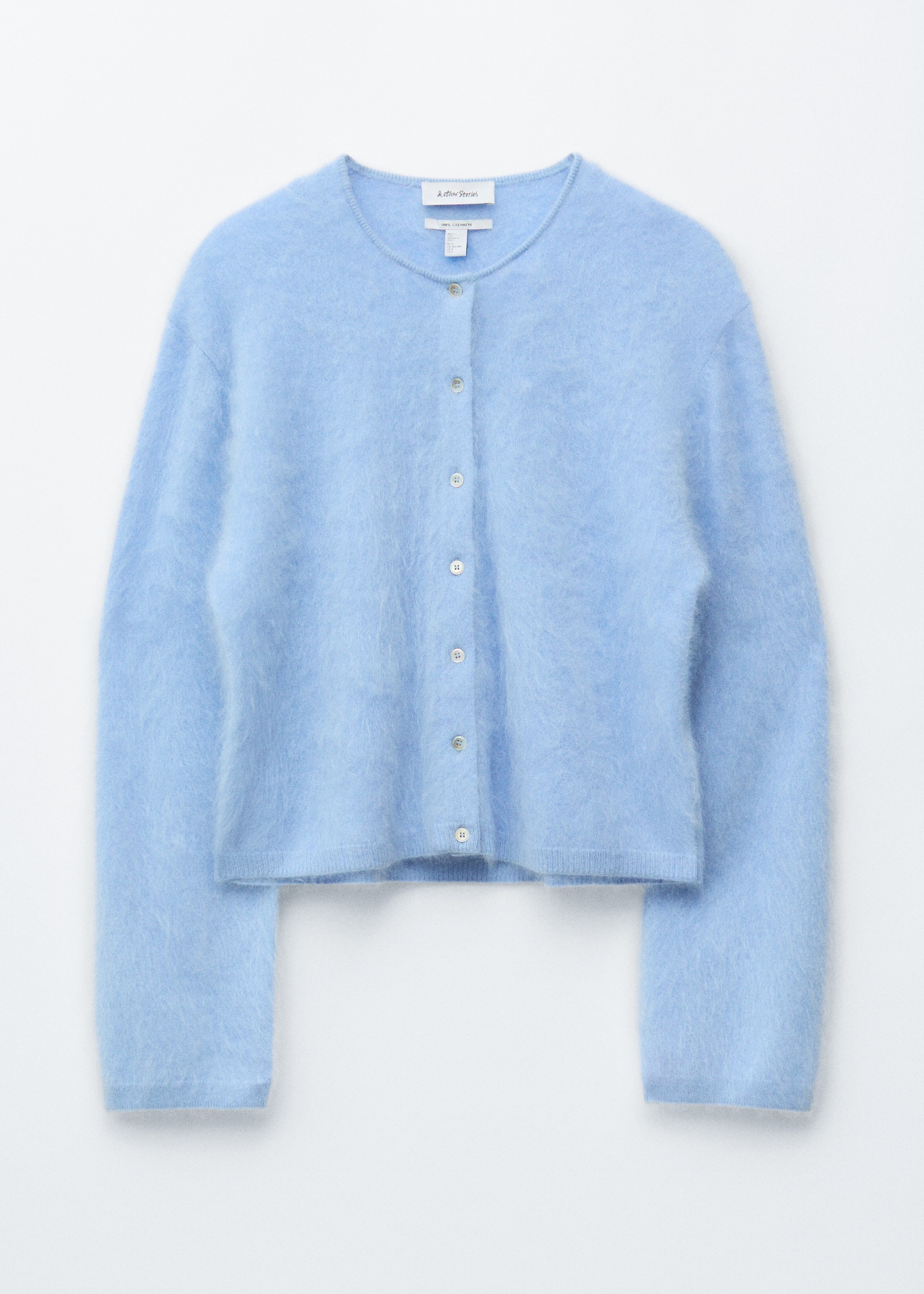 Cardigan in cashmere lavorato a maglia - Light Blue