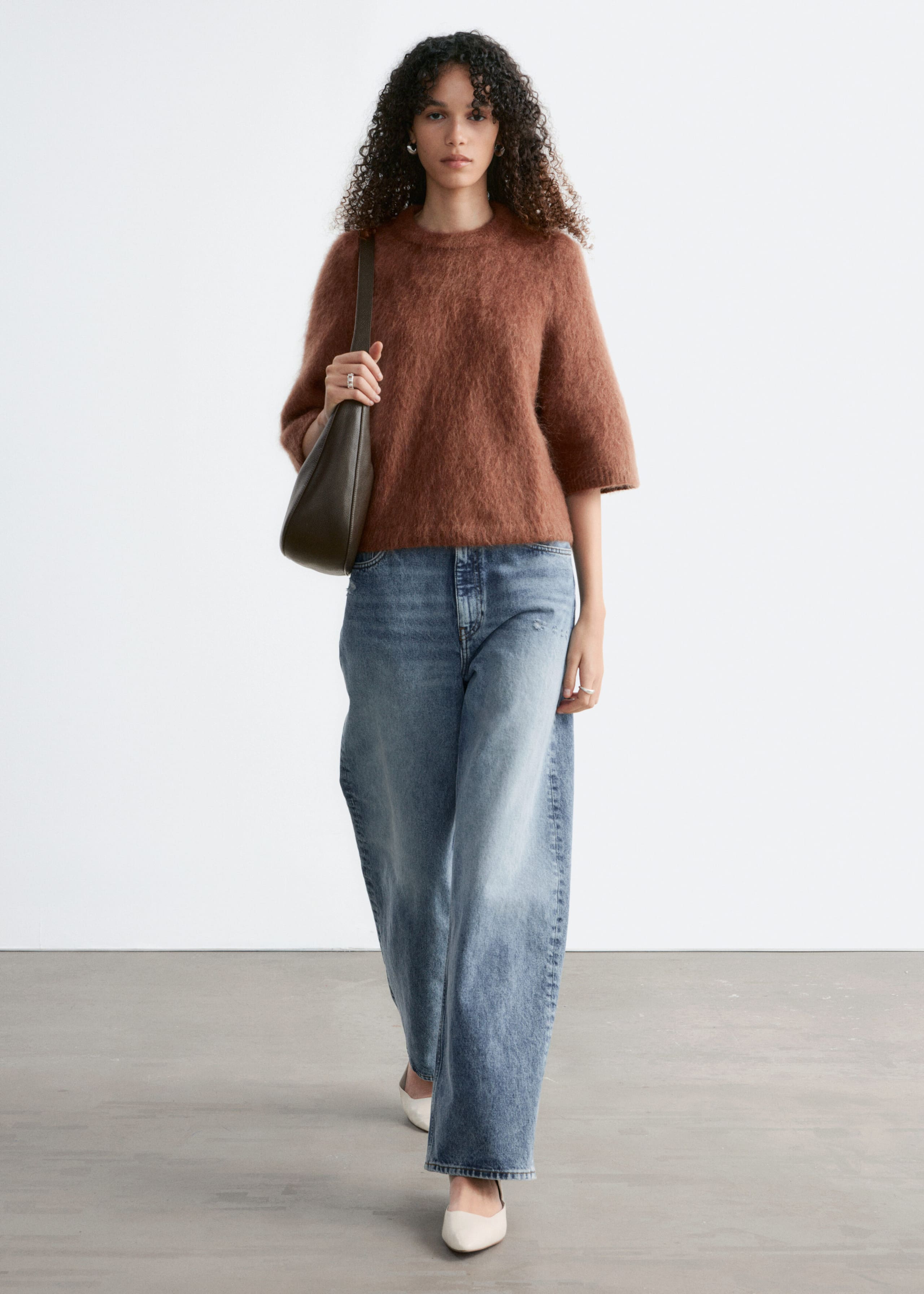 Image of Mohair-Blend Knitted T-shirt
