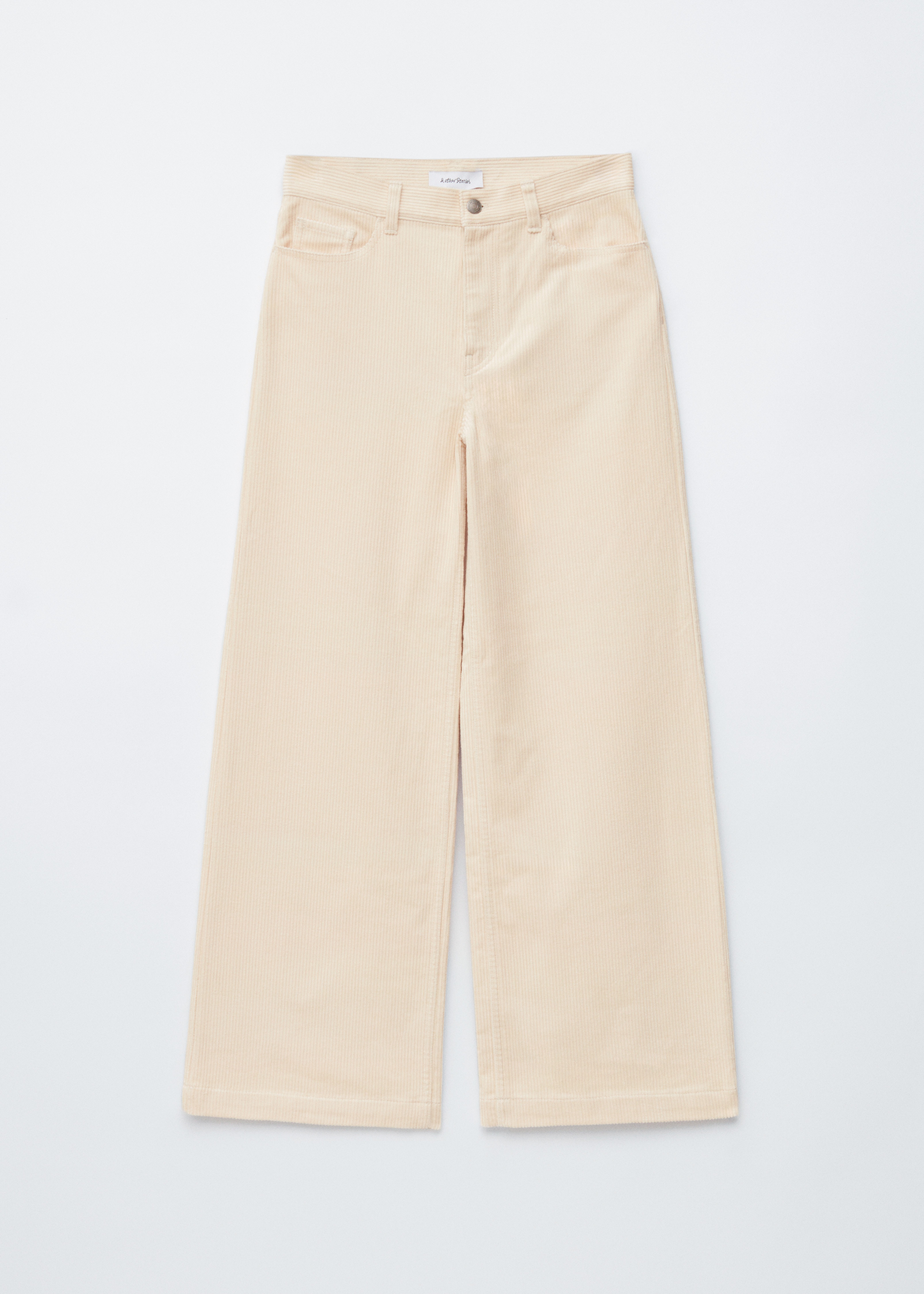 Wide-Leg Corduroy Trousers - Cream/Dark Brown/Dark Red/Mole/Medium Brown