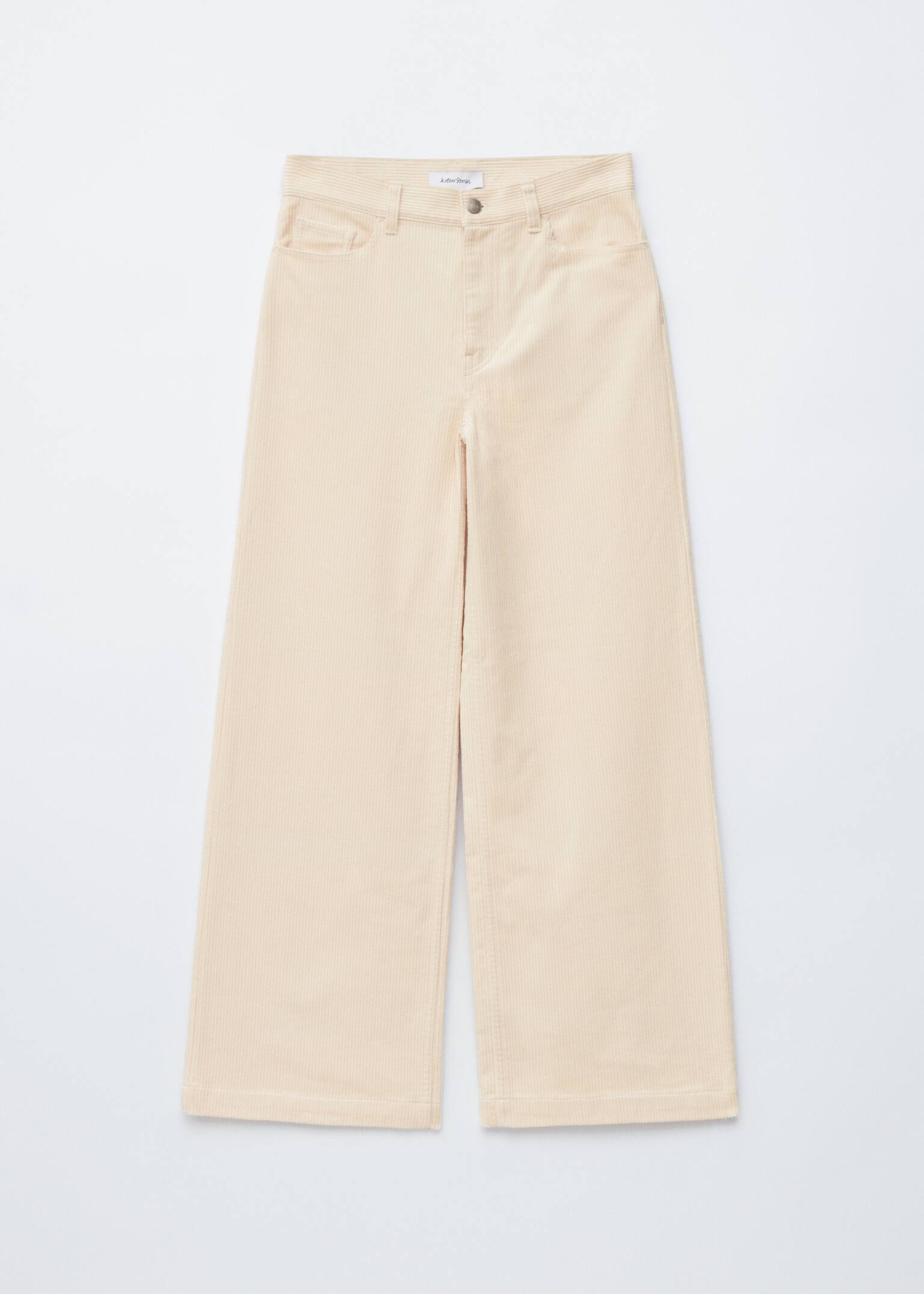 Cordhose mit weitem Bein - Creme/Dunkelrot/Dunkelbraun/Graubraun/Mittelbraun - 2
