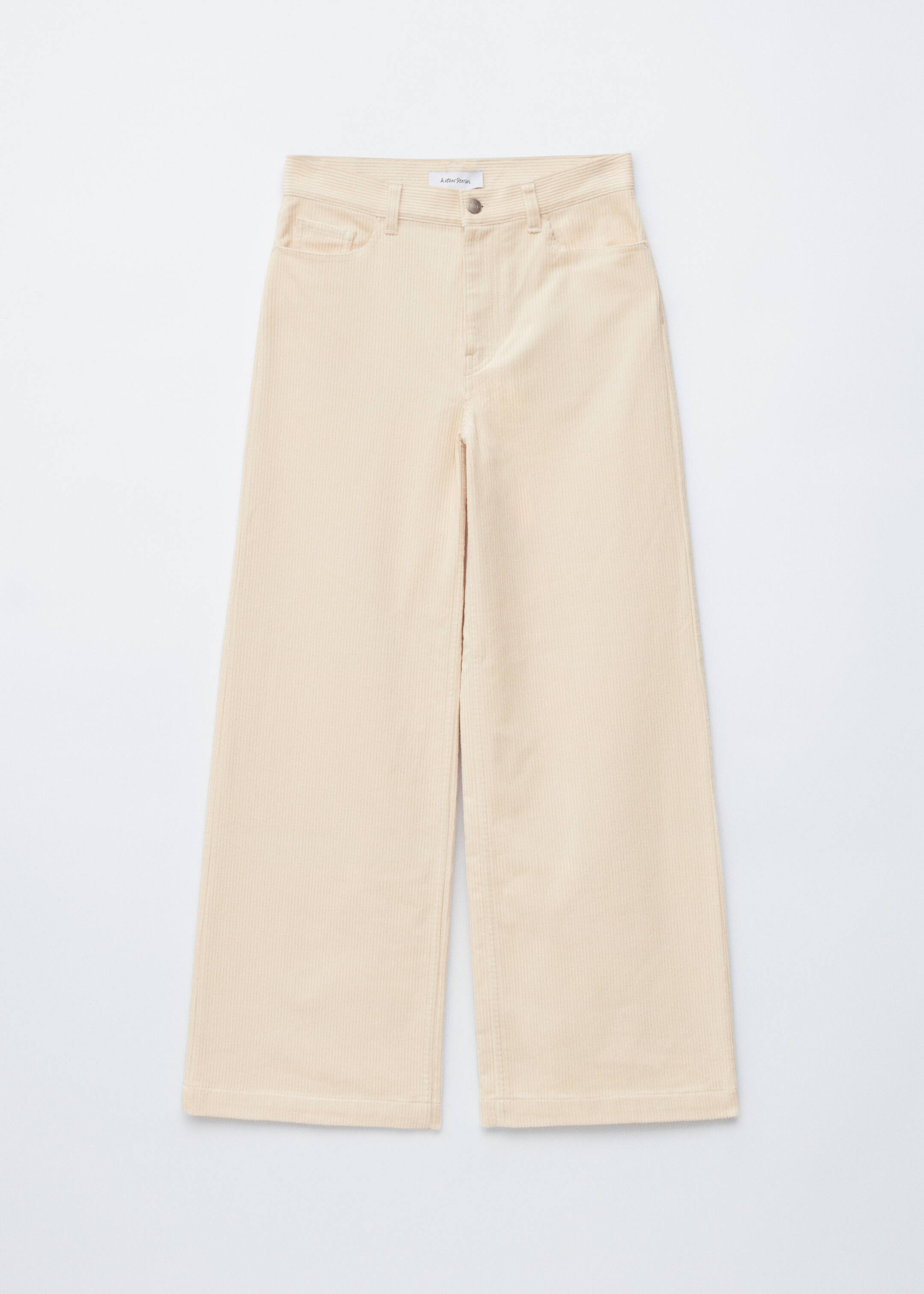 Visualizza immagine più grande: Pantaloni a gamba larga in velluto a coste - Crema - DONNA | H&M IT 6