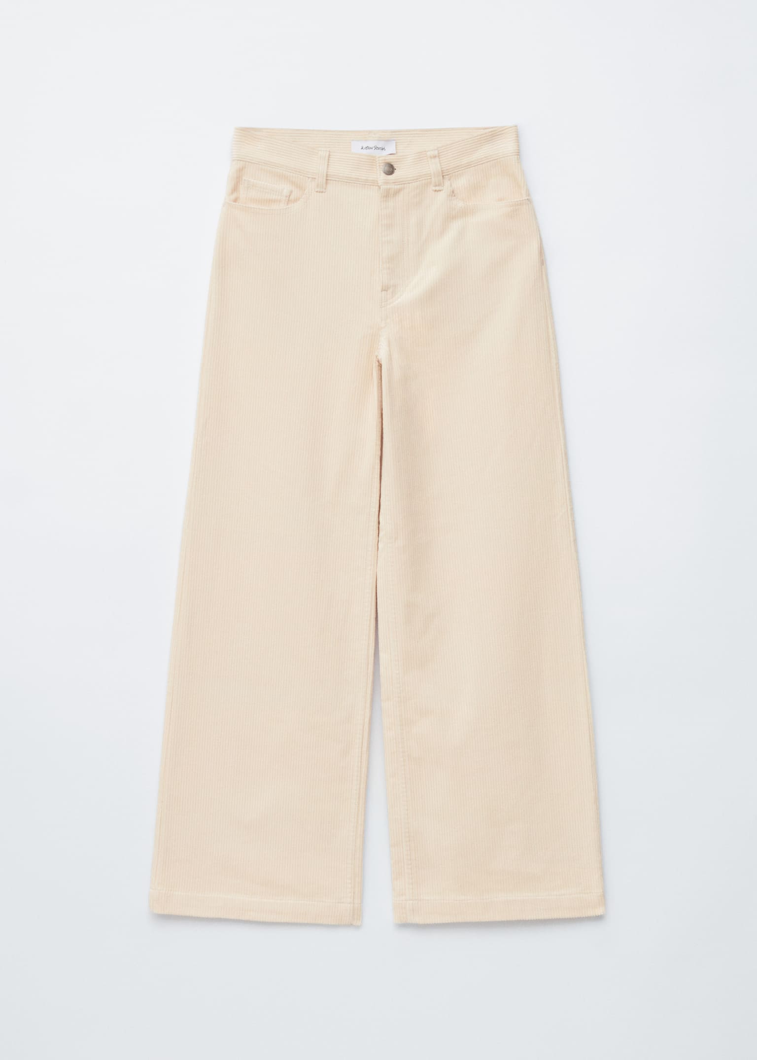Pantalon large en velours côtelé - Couleur crème/Brun moyen/Marron foncé/Taupe/Rouge foncé - 2