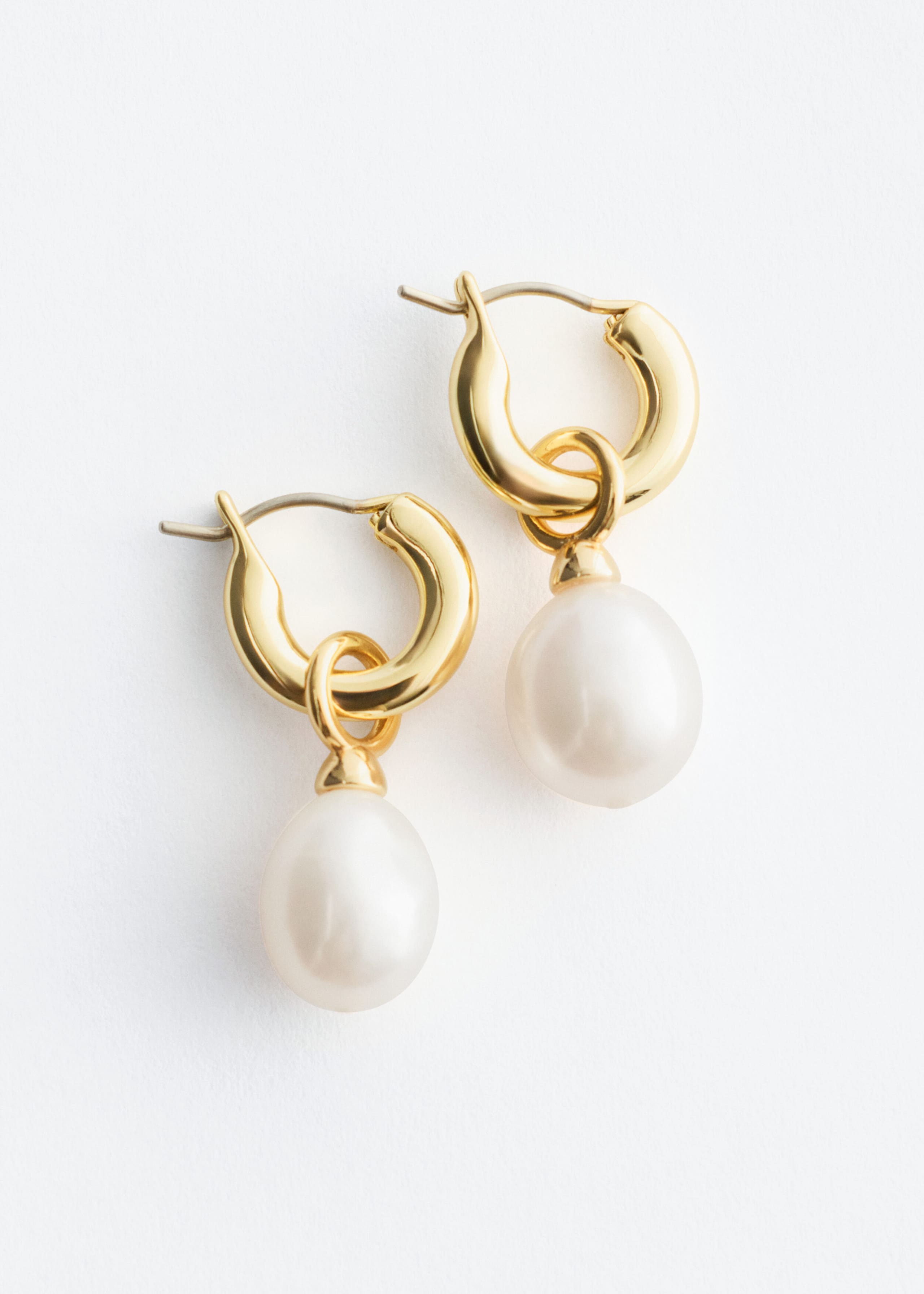 Creolen mit Süßwasserperlen - Silber - Stillleben