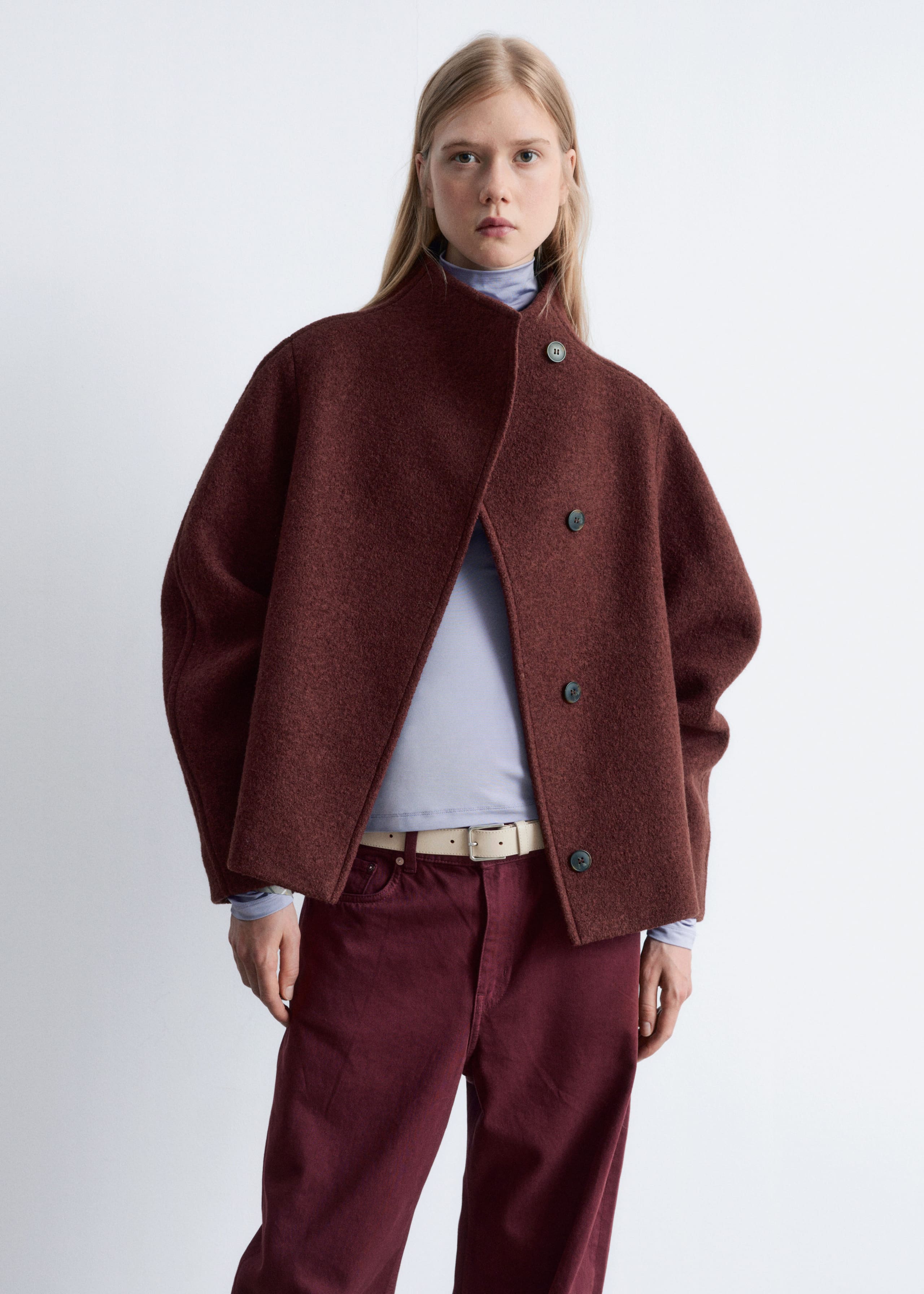 Asymmetric Wool Jacket