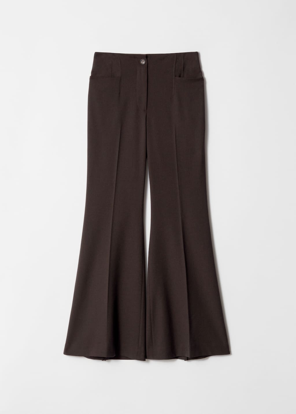 Image of Flared Press-Crease Trousers