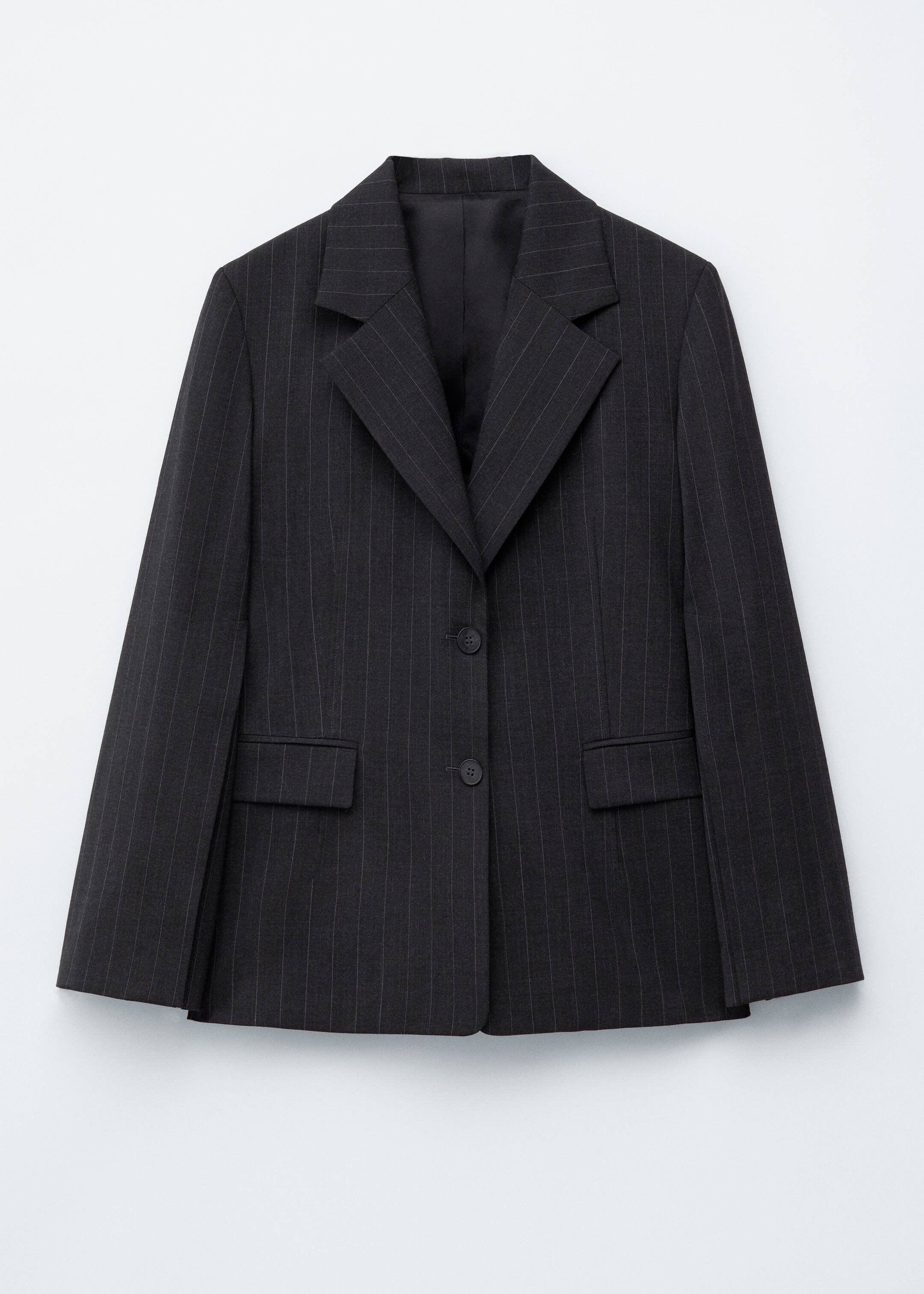 Größeres Bild ansehen: Einreihiger Wollblazer - Dunkelgrau/Nadelstreifen - Ladies | H&M DE 7