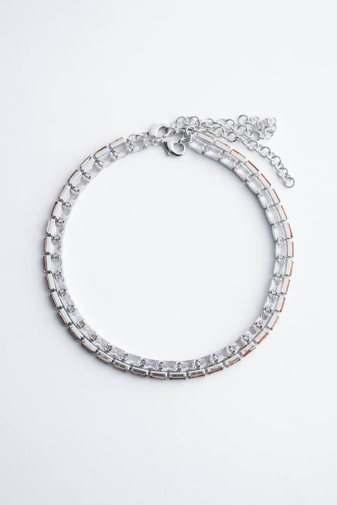 Sparkle Tennis Necklace - White/Red - 1