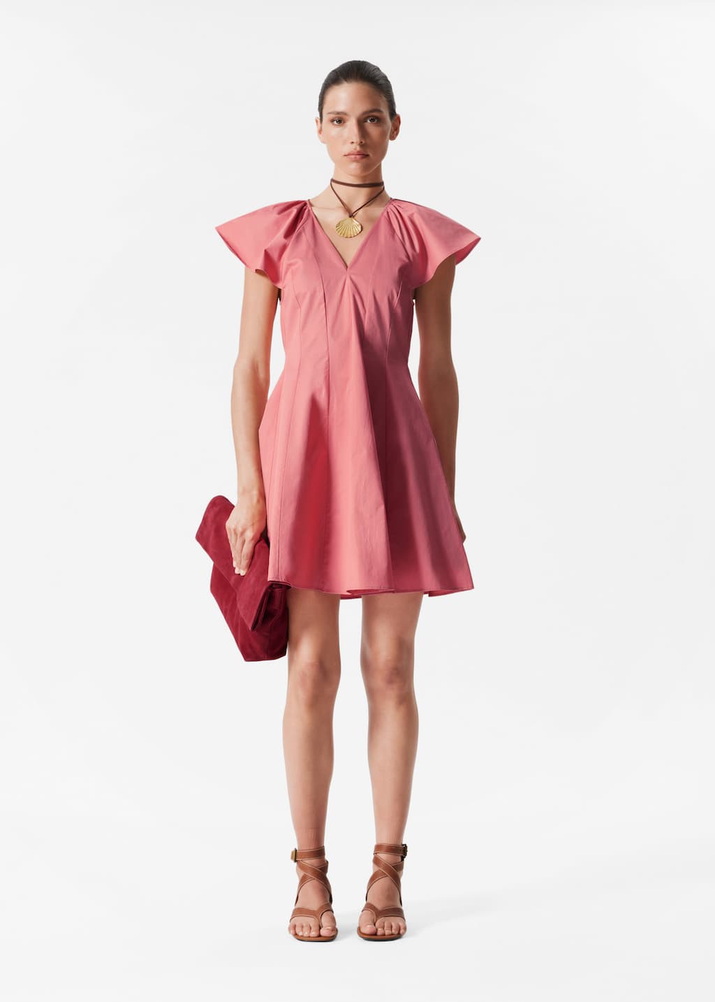 Ausgestelltes Minikleid - Schwarz - Lookbook