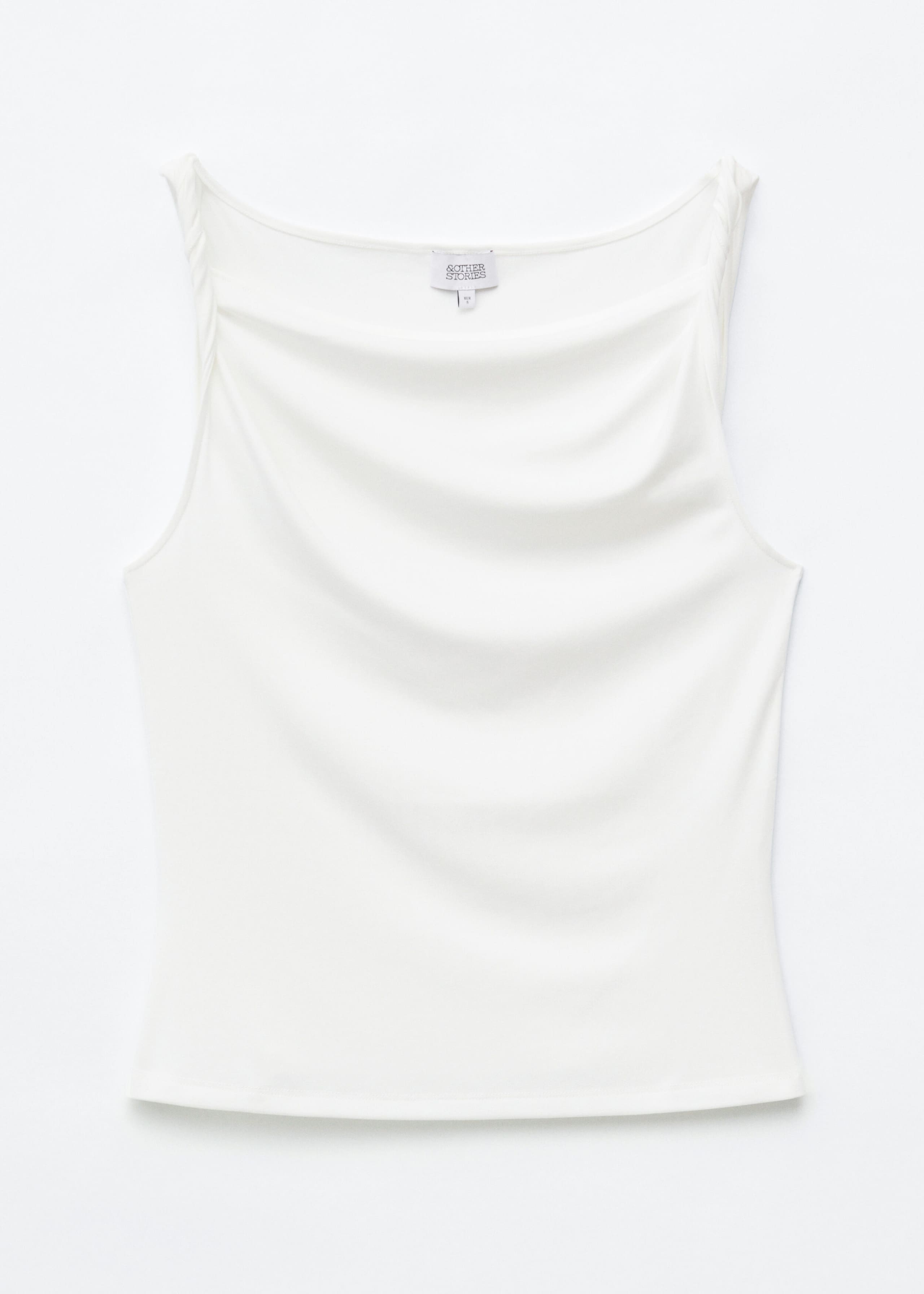 Twist-Shoulder Jersey Top - Light Blue - Still Life